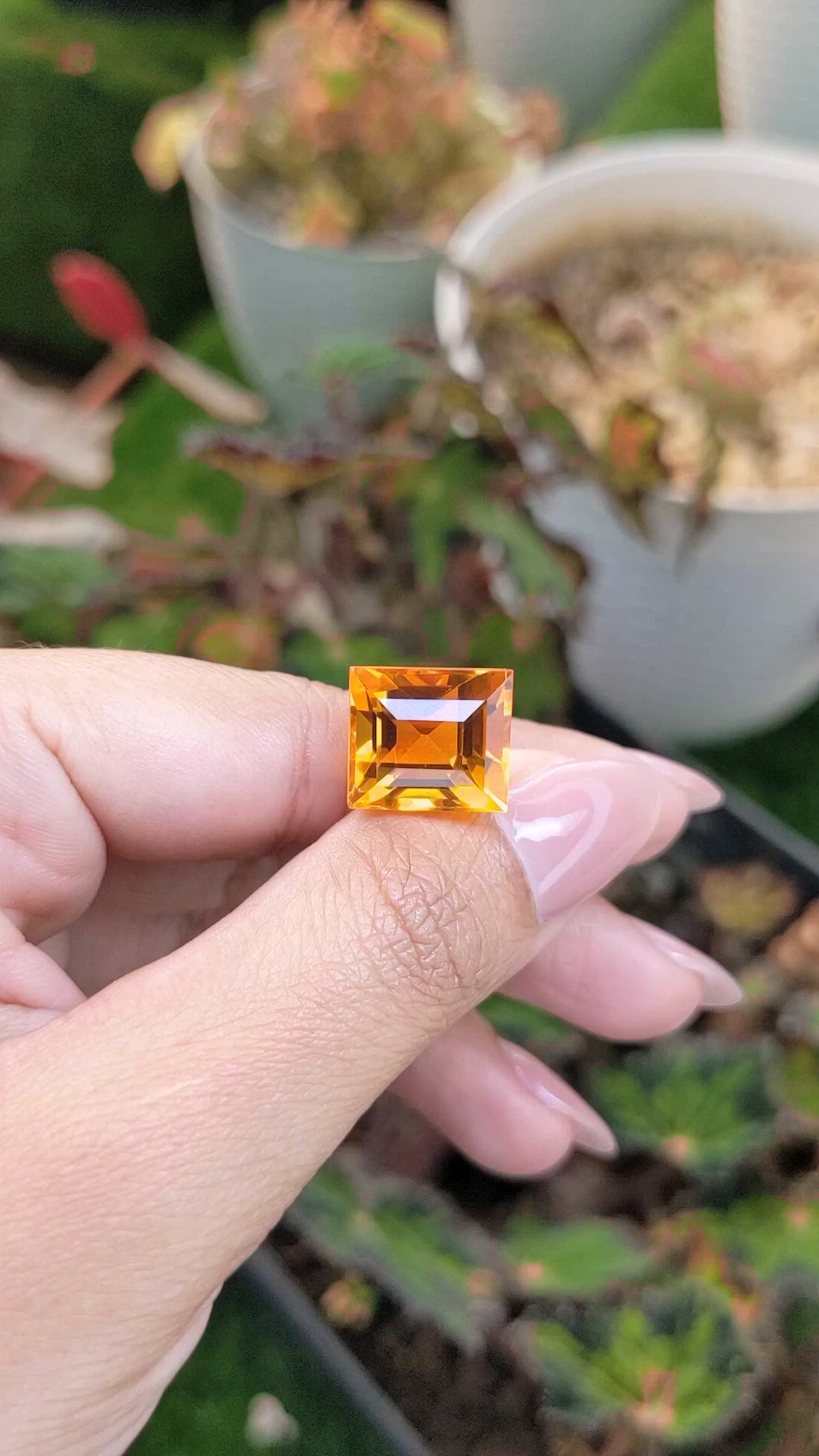 12.20 Ct. Yellowish Orange Citrine from Brazil Size Video
