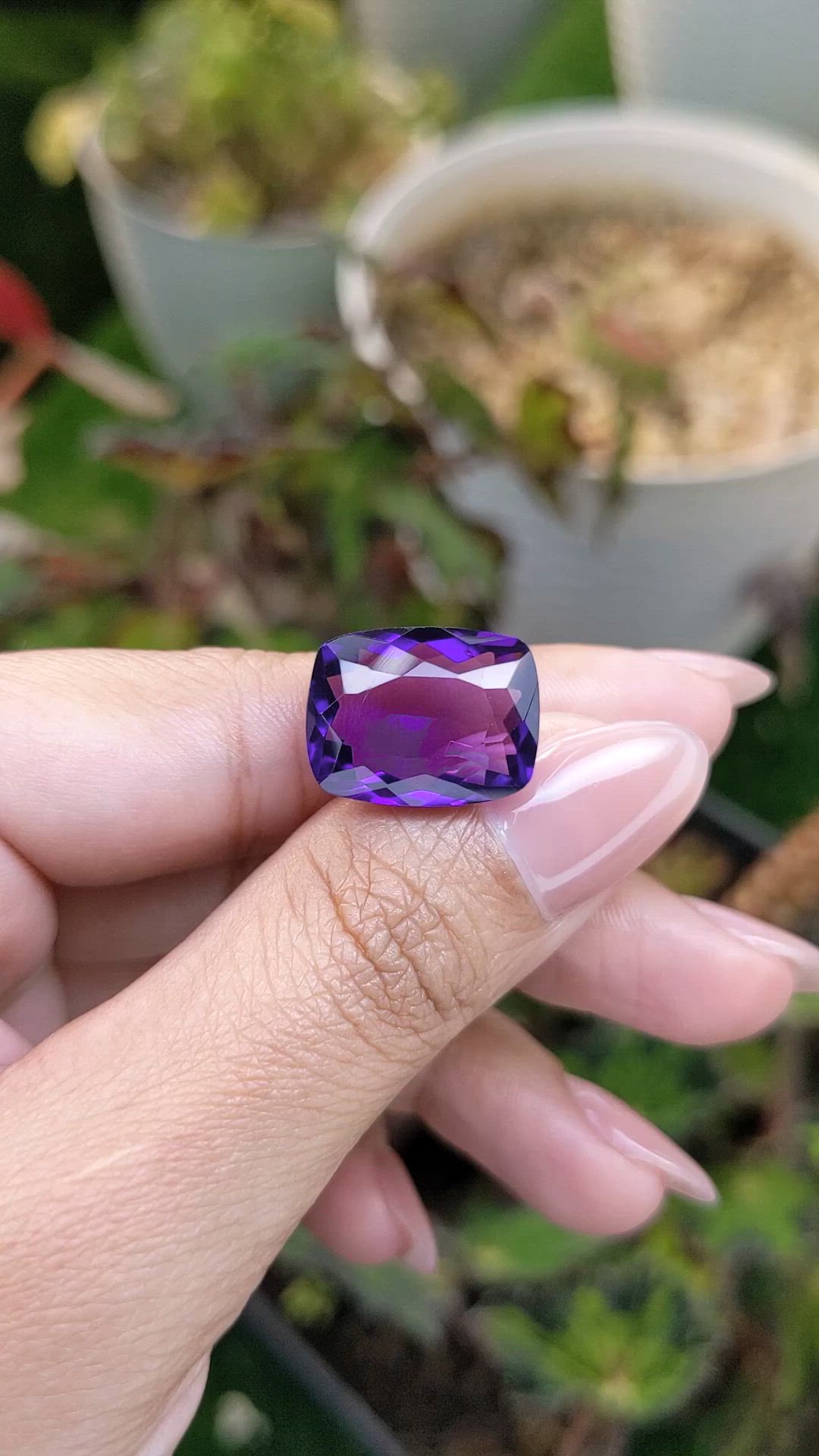 11.50 Ct. Purple Amethyst from Brazil Size Video