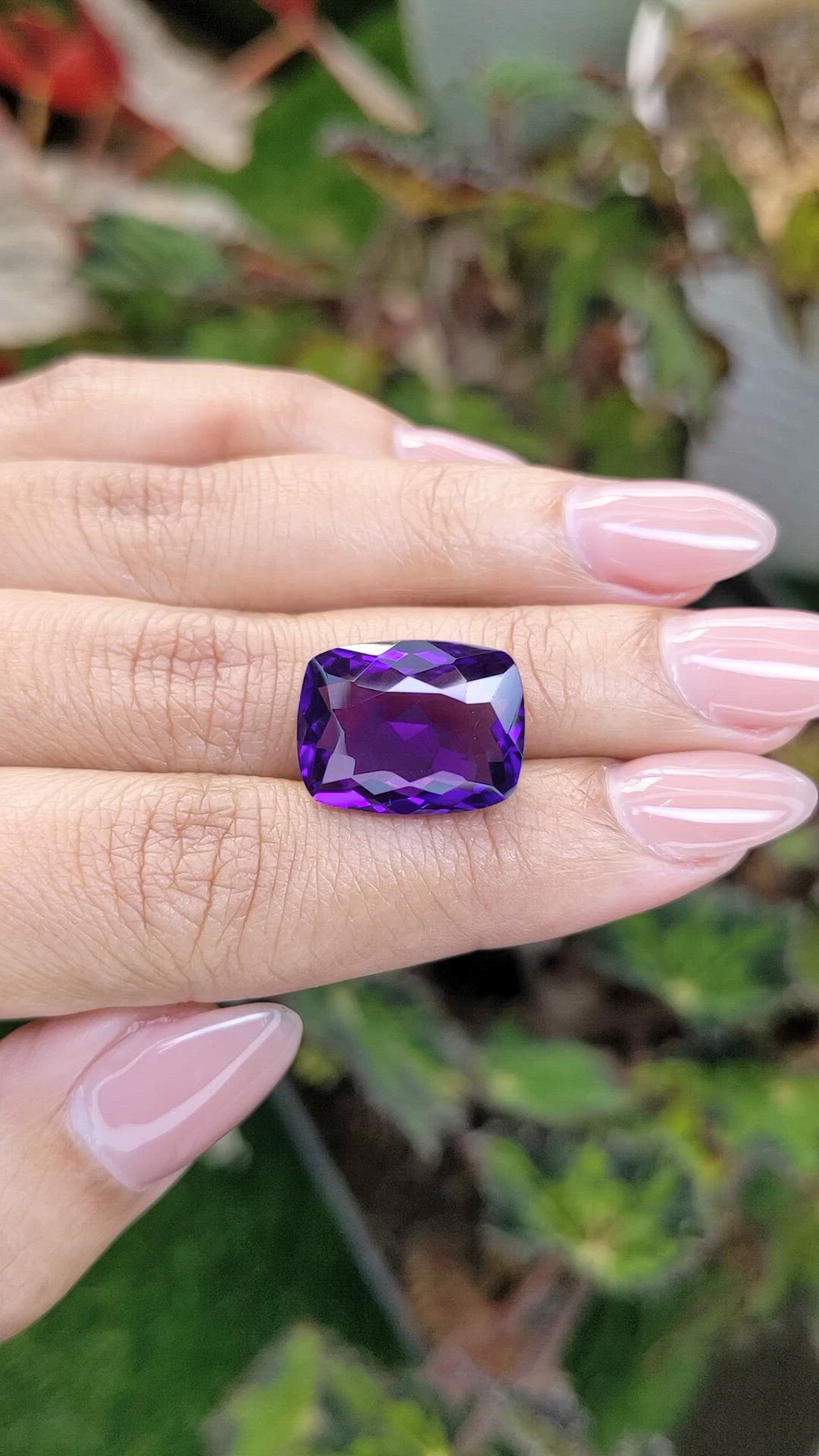 11.50 Ct. Purple Amethyst from Brazil Size Video