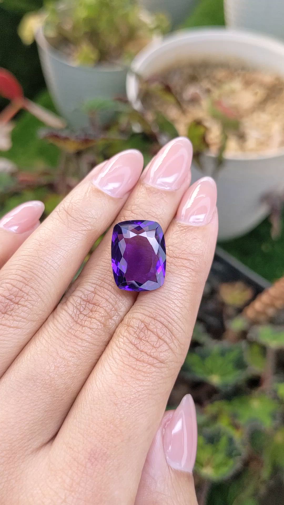 11.50 Ct. Purple Amethyst from Brazil Size Video
