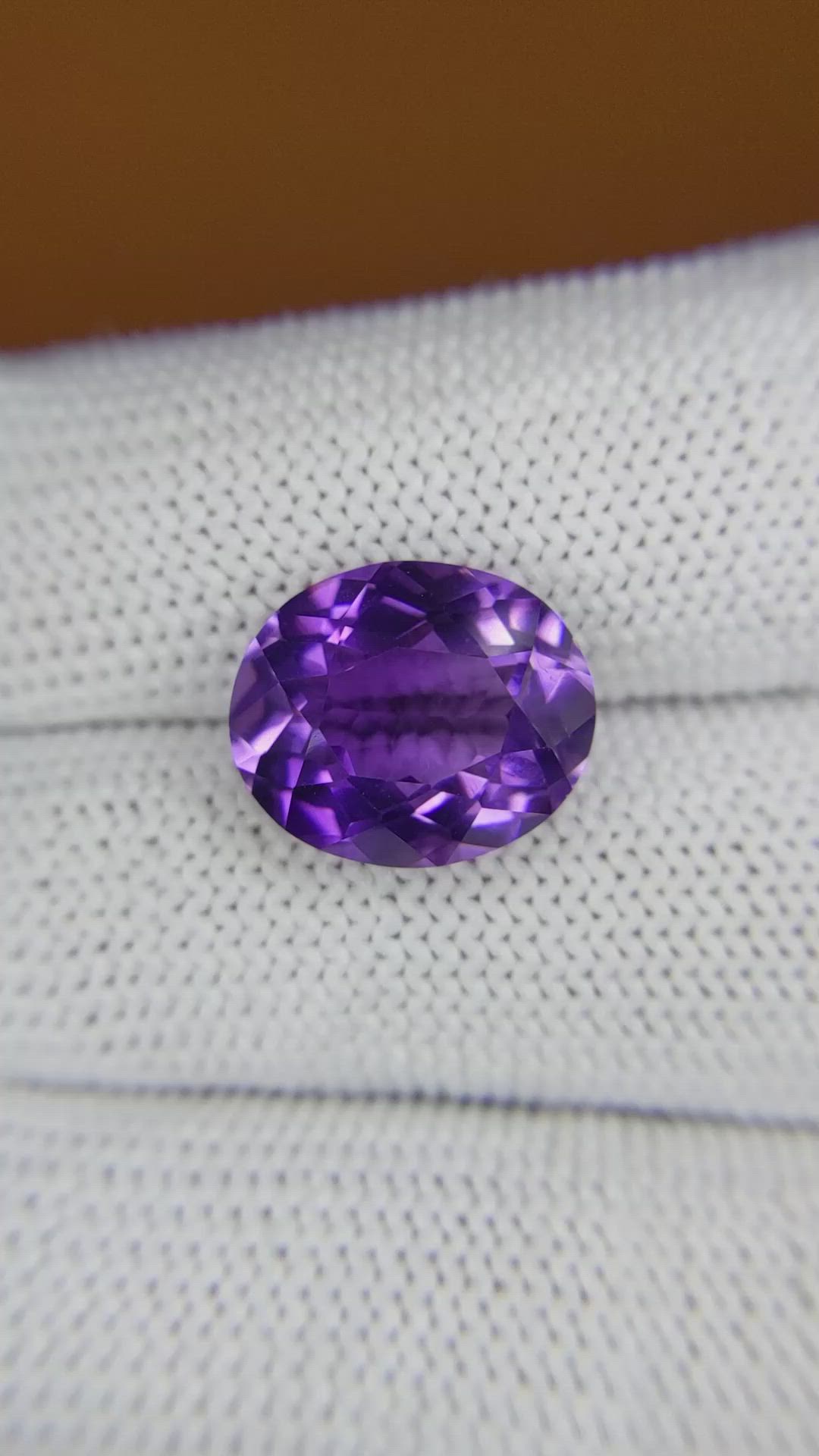 6.60 Ct. Purple Amethyst from Brazil Size Video