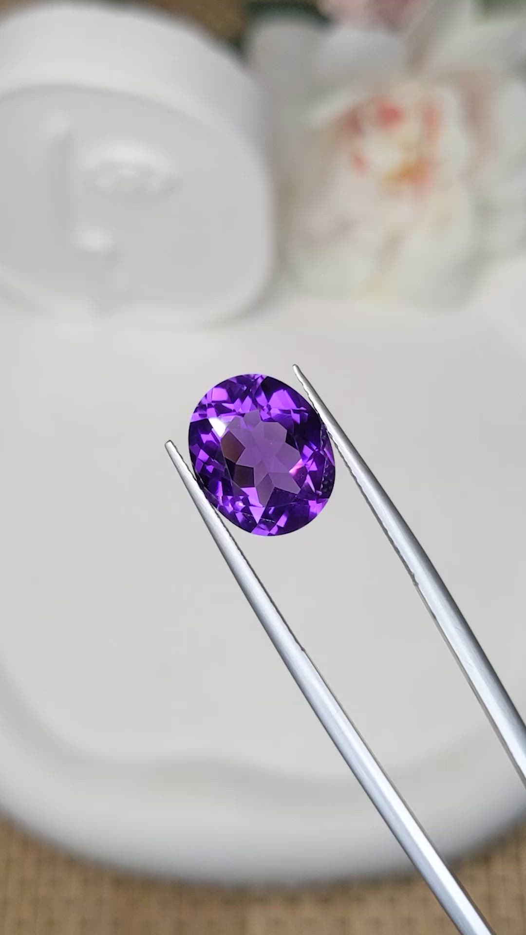 5.99 Ct. Purple Amethyst from Brazil Size Video