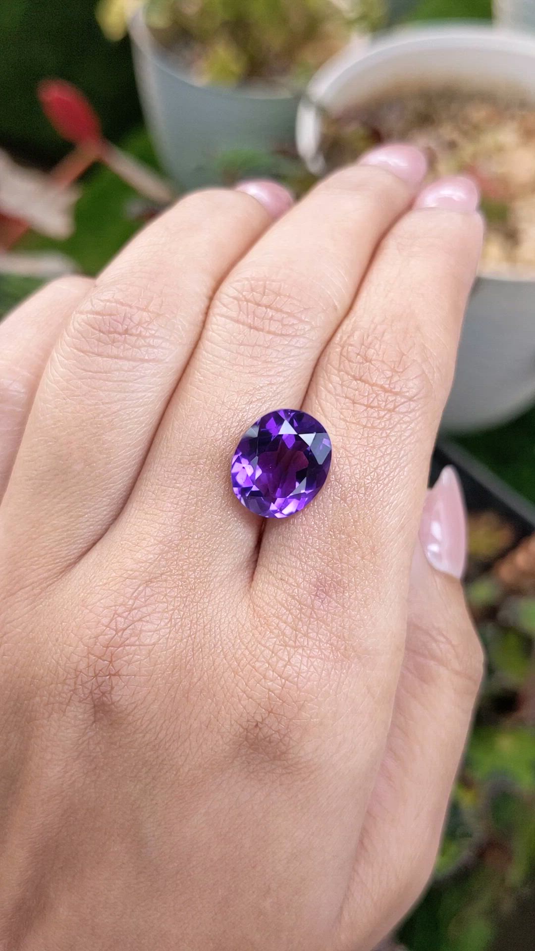 5.99 Ct. Purple Amethyst from Brazil Size Video