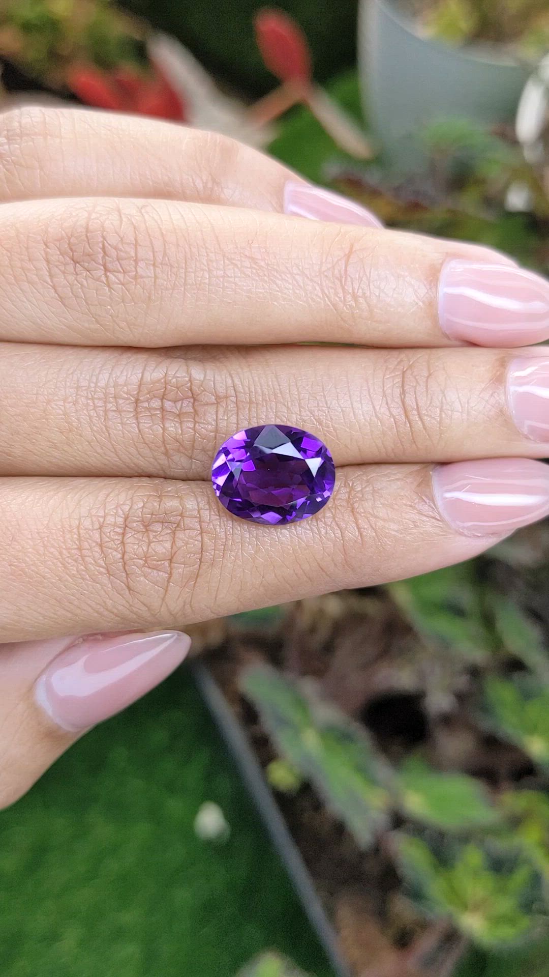 5.99 Ct. Purple Amethyst from Brazil Size Video