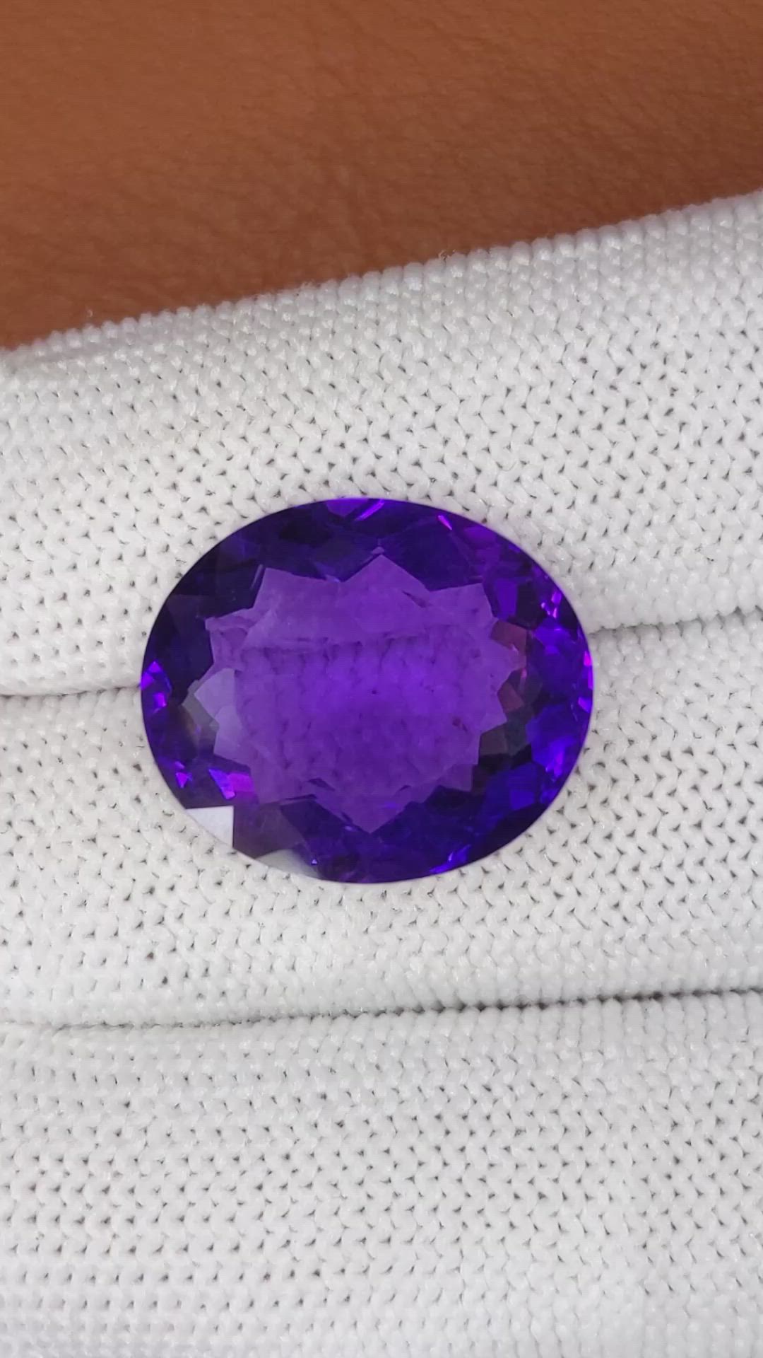 15.20 Ct. Purple Amethyst from Brazil Size Video