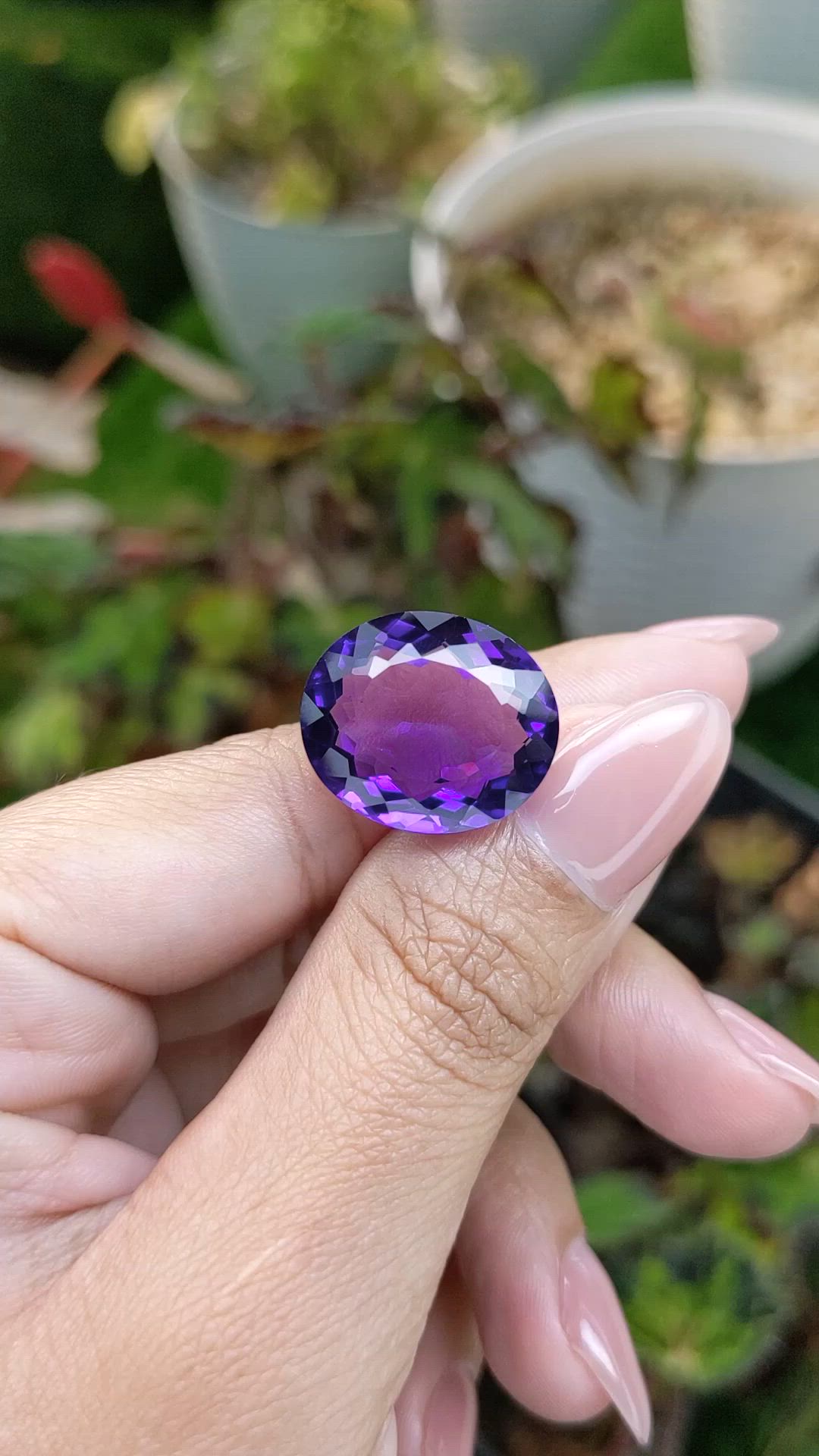 15.20 Ct. Purple Amethyst from Brazil Size Video