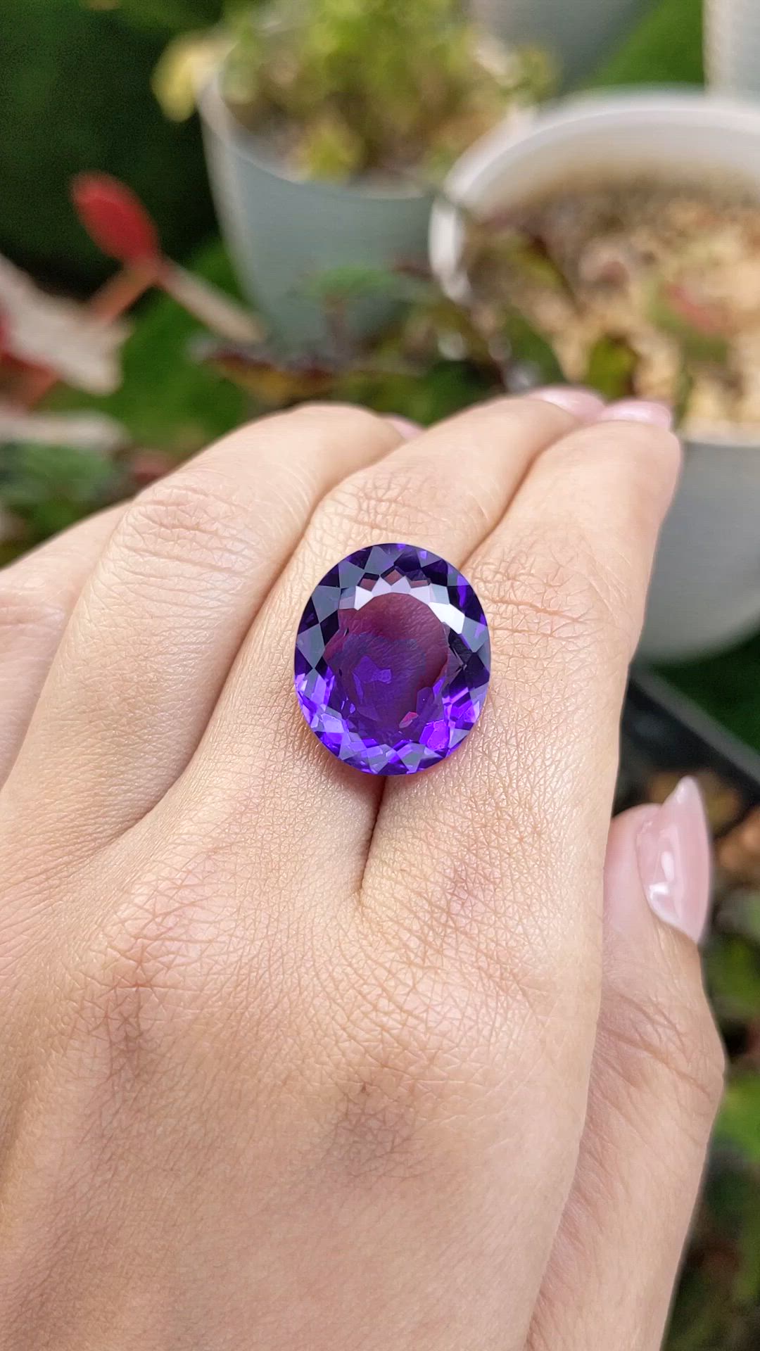 15.20 Ct. Purple Amethyst from Brazil Size Video