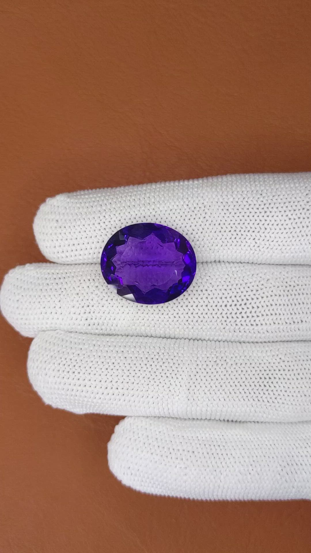15.20 Ct. Purple Amethyst from Brazil Size Video
