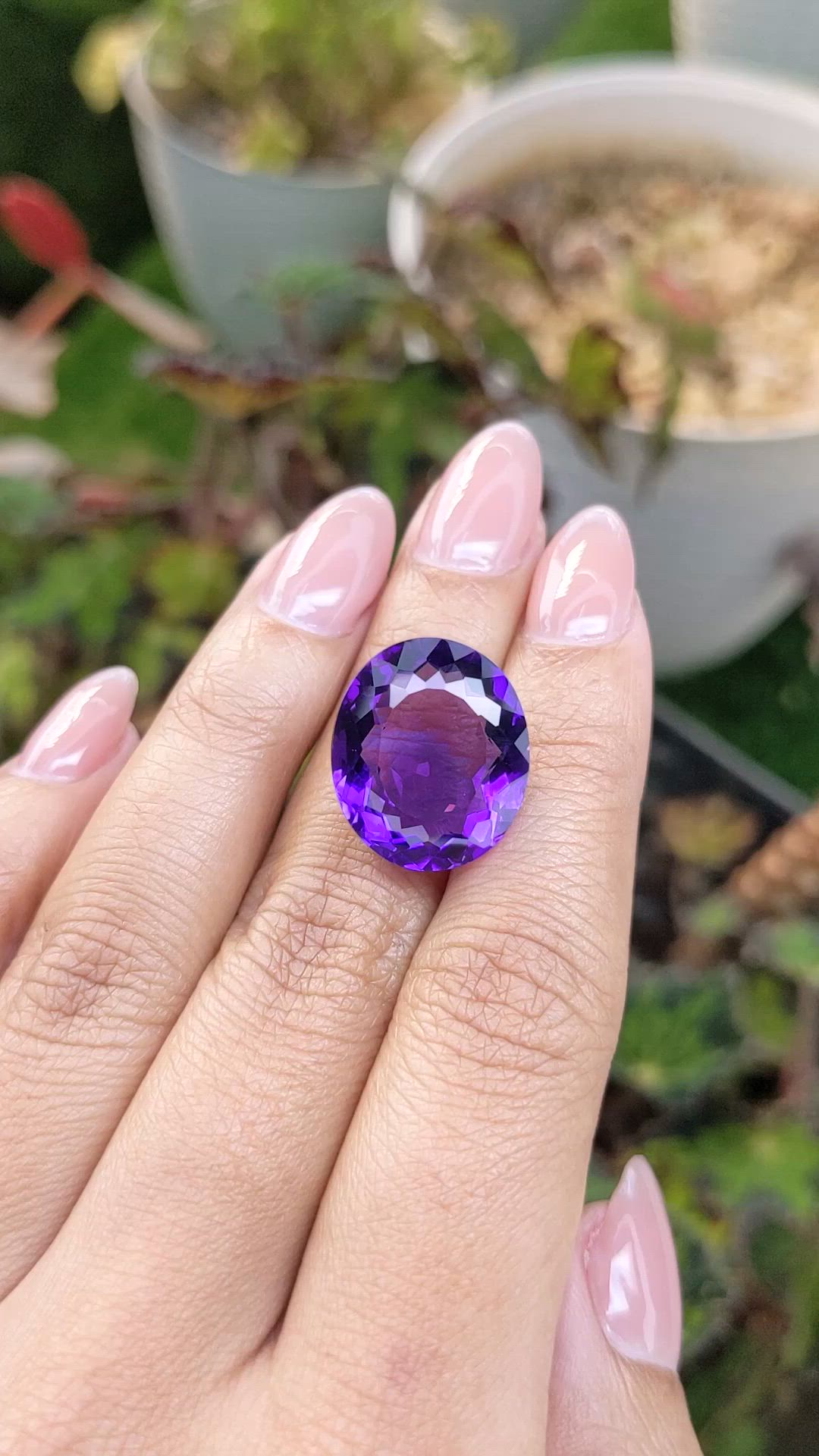 15.20 Ct. Purple Amethyst from Brazil Size Video