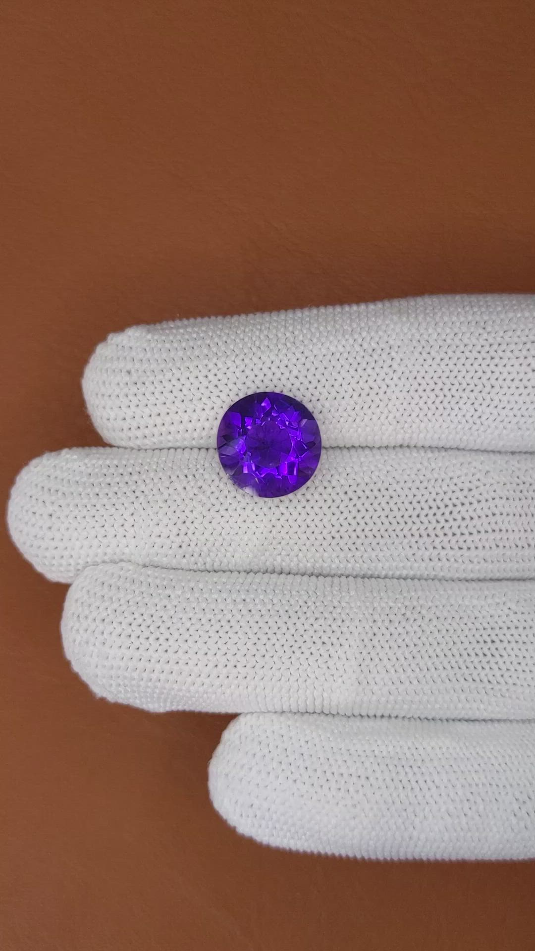 6.12 Ct. Purple Amethyst from Brazil Size Video