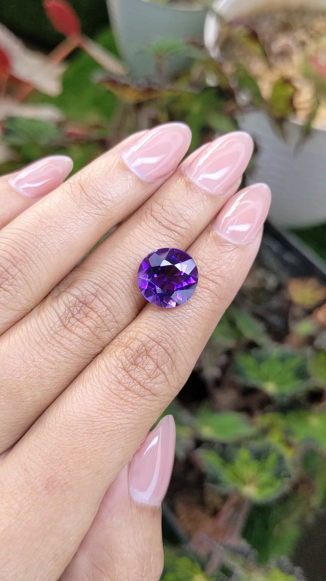 6.12 Ct. Purple Amethyst from Brazil Size Video