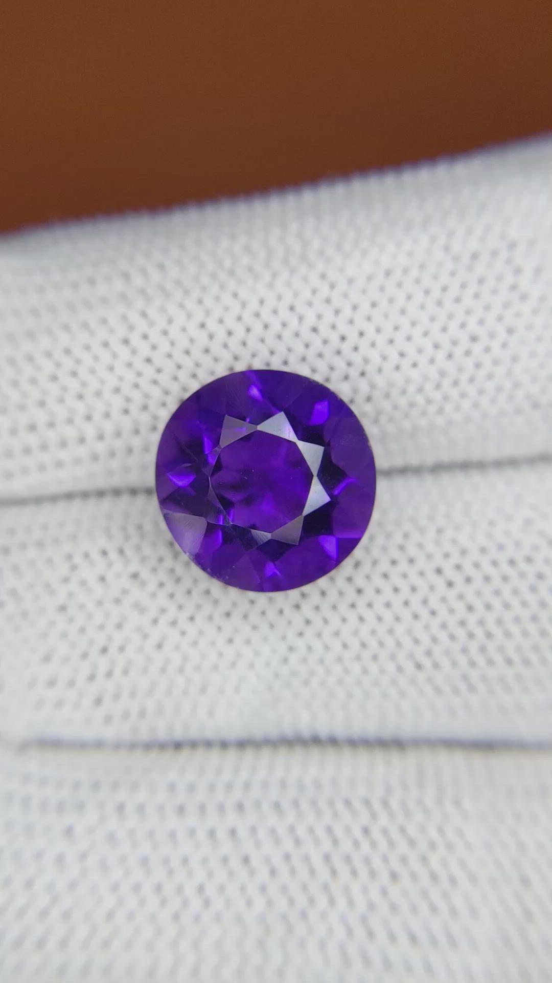 6.12 Ct. Purple Amethyst from Brazil Size Video