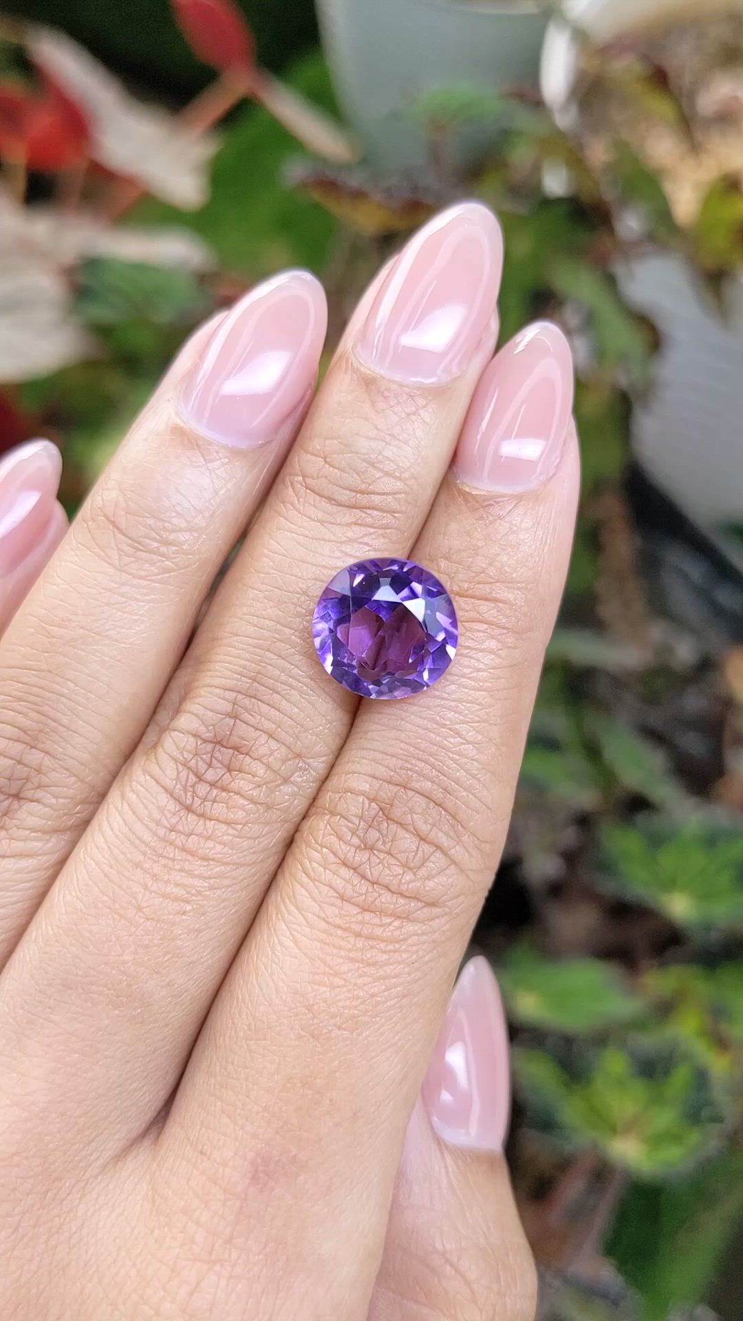 6.09 Ct. Purple Amethyst from Brazil Size Video