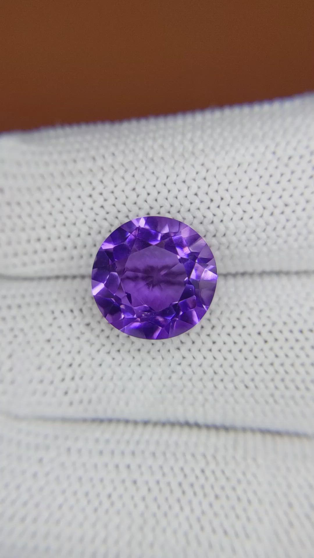 6.09 Ct. Purple Amethyst from Brazil Size Video
