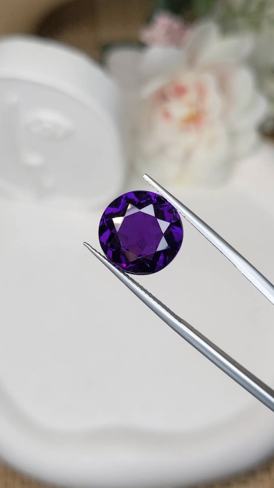 7.99 Ct. Purple Amethyst from Brazil Size Video
