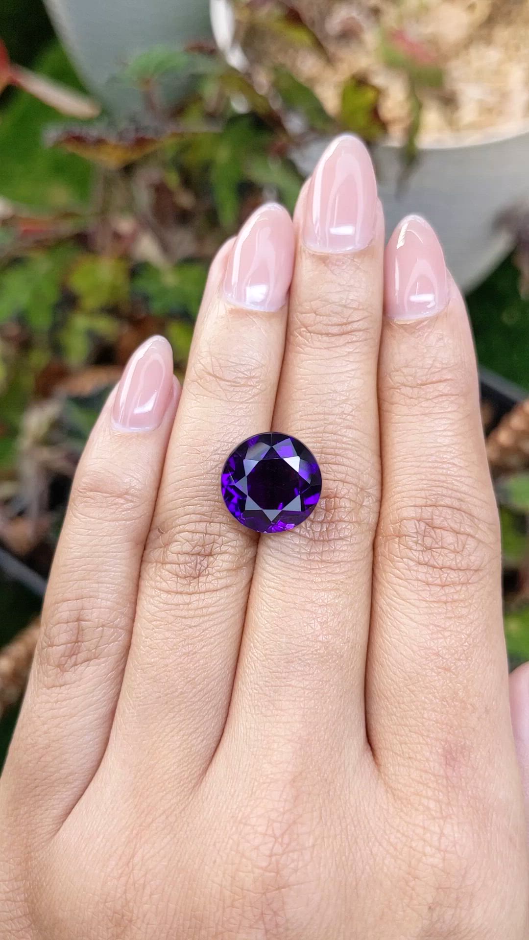 7.99 Ct. Purple Amethyst from Brazil Size Video
