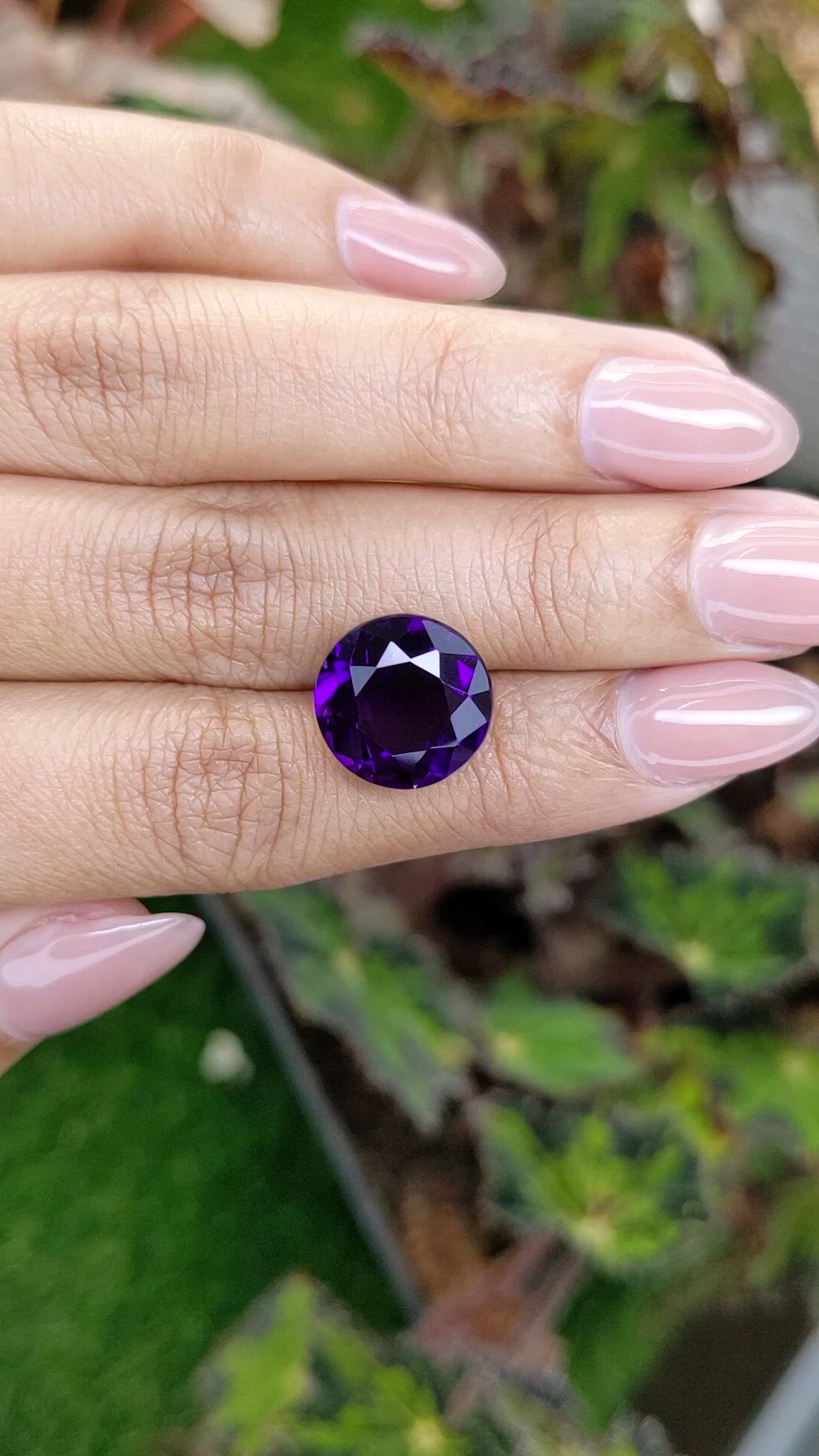 7.99 Ct. Purple Amethyst from Brazil Size Video