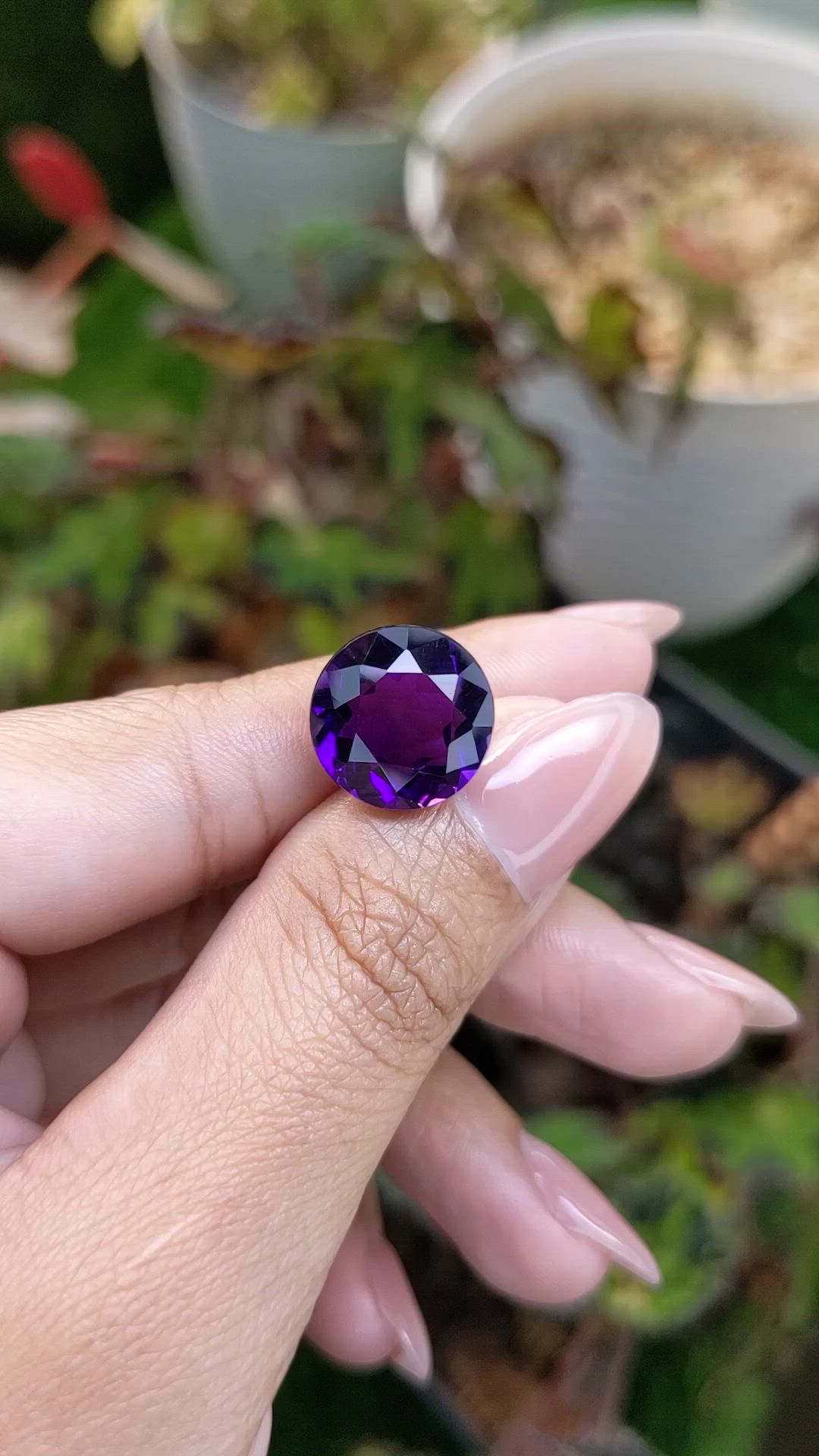 7.99 Ct. Purple Amethyst from Brazil Size Video