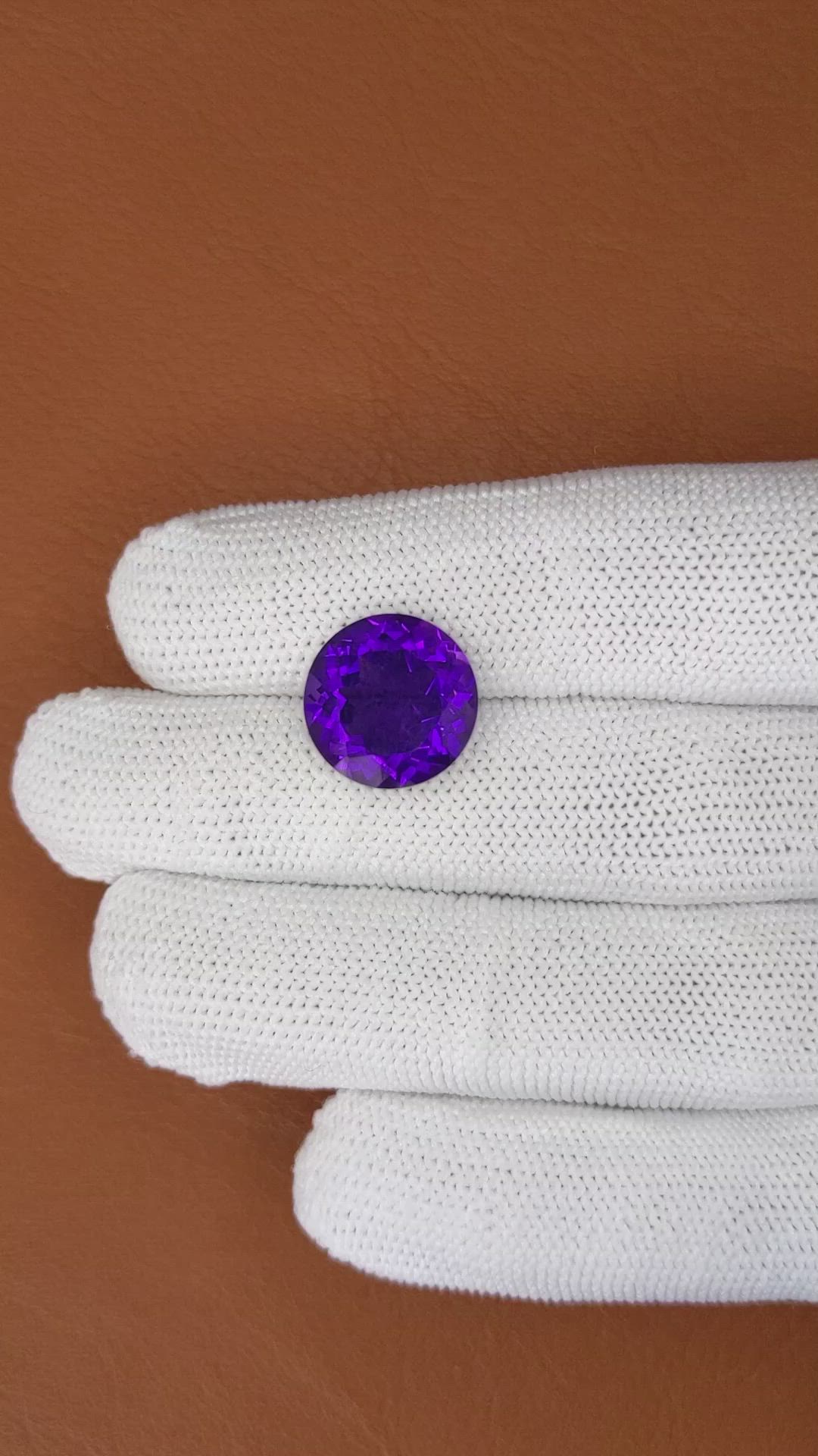 8.04 Ct. Purple Amethyst from Brazil Size Video