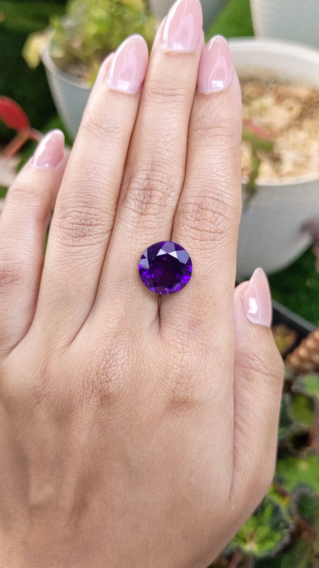 8.04 Ct. Purple Amethyst from Brazil Size Video