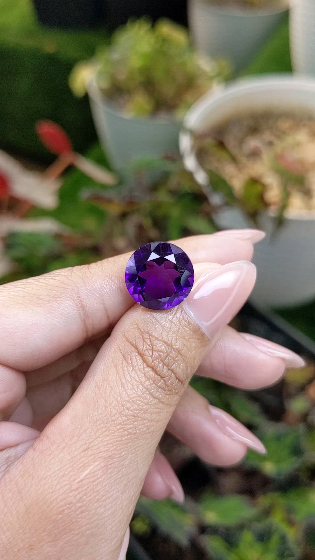 8.04 Ct. Purple Amethyst from Brazil Size Video