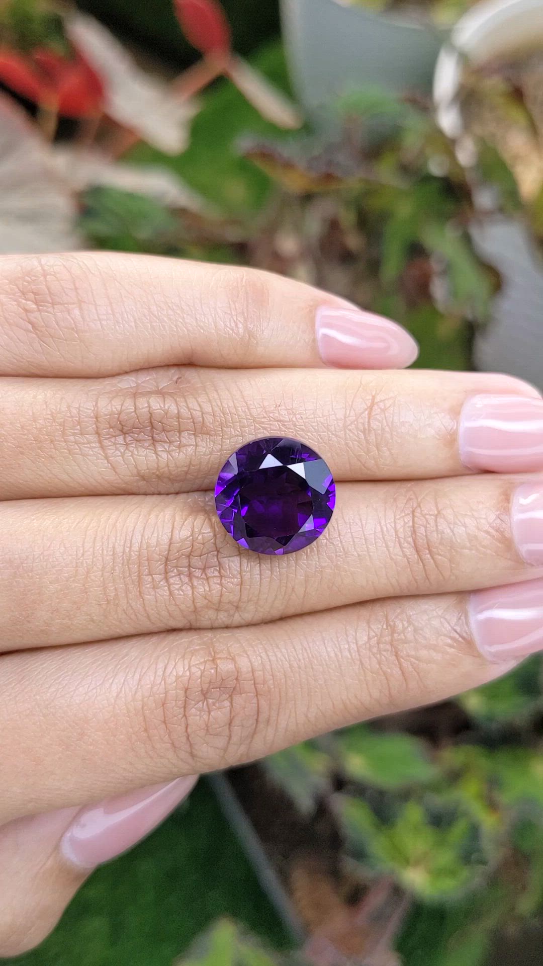 8.04 Ct. Purple Amethyst from Brazil Size Video