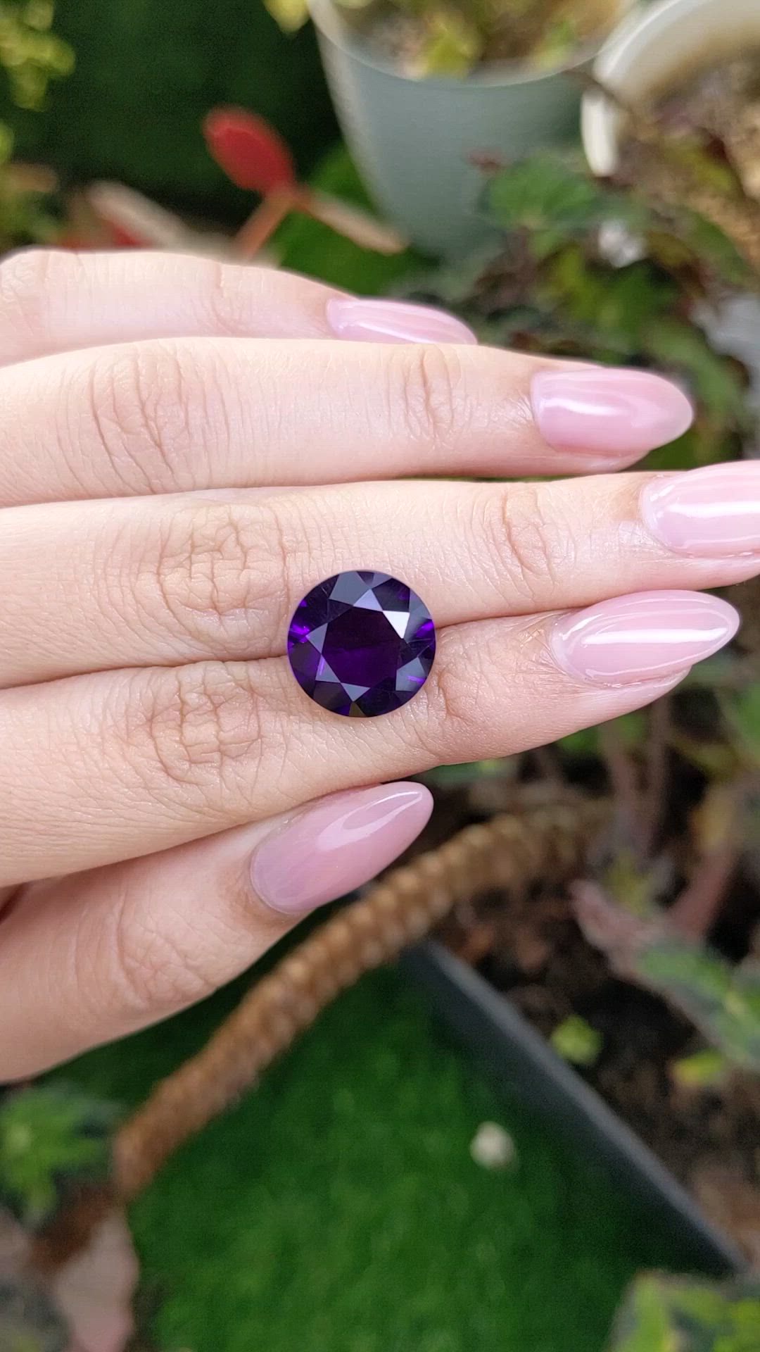 7.19 Ct. Purple Amethyst from Brazil Size Video