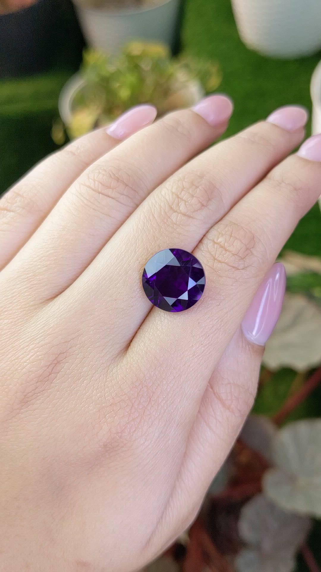 7.19 Ct. Purple Amethyst from Brazil Size Video