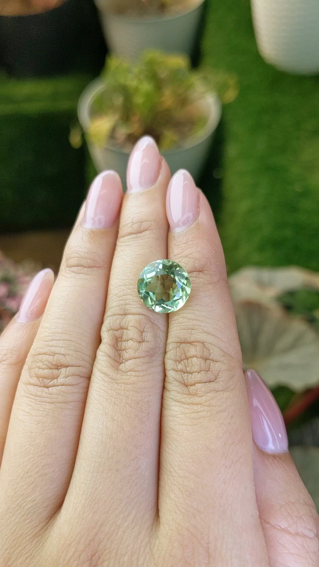 5.61 Ct. Green Prasiolite from Brazil Size Video