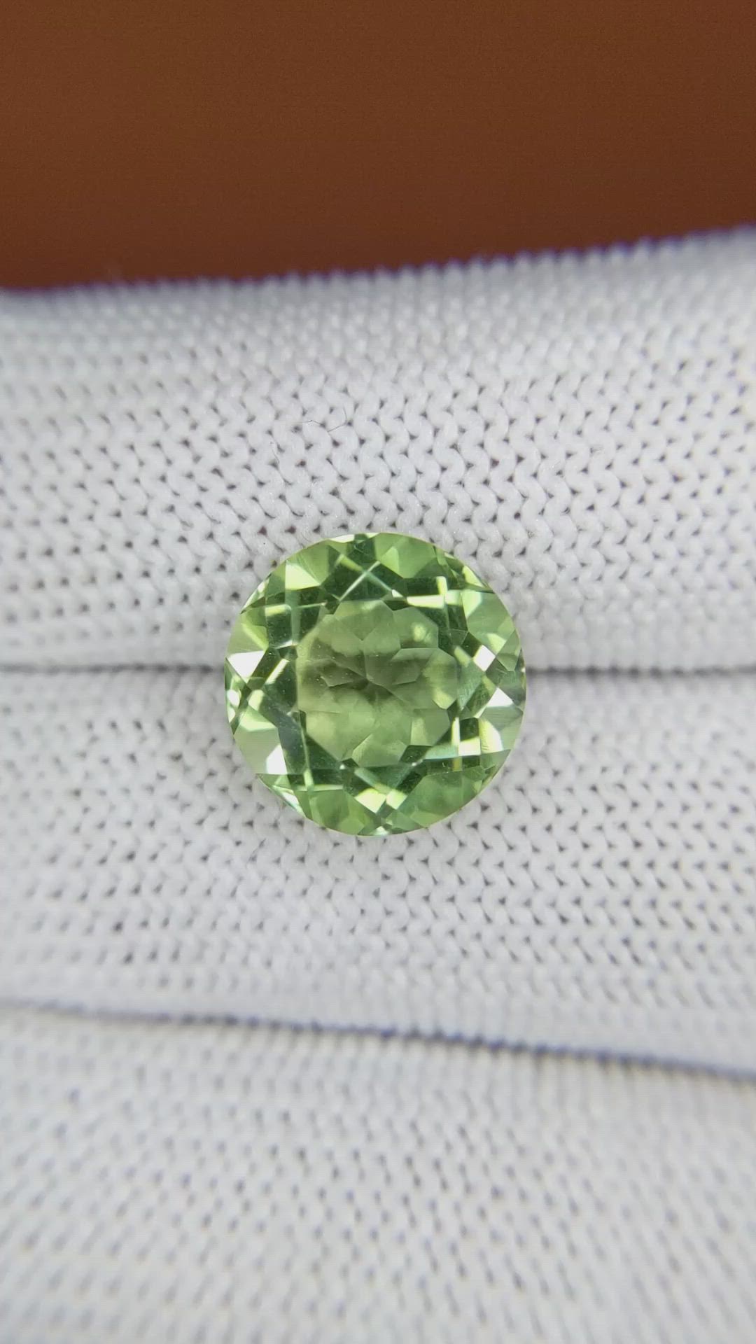 5.61 Ct. Green Prasiolite from Brazil Size Video