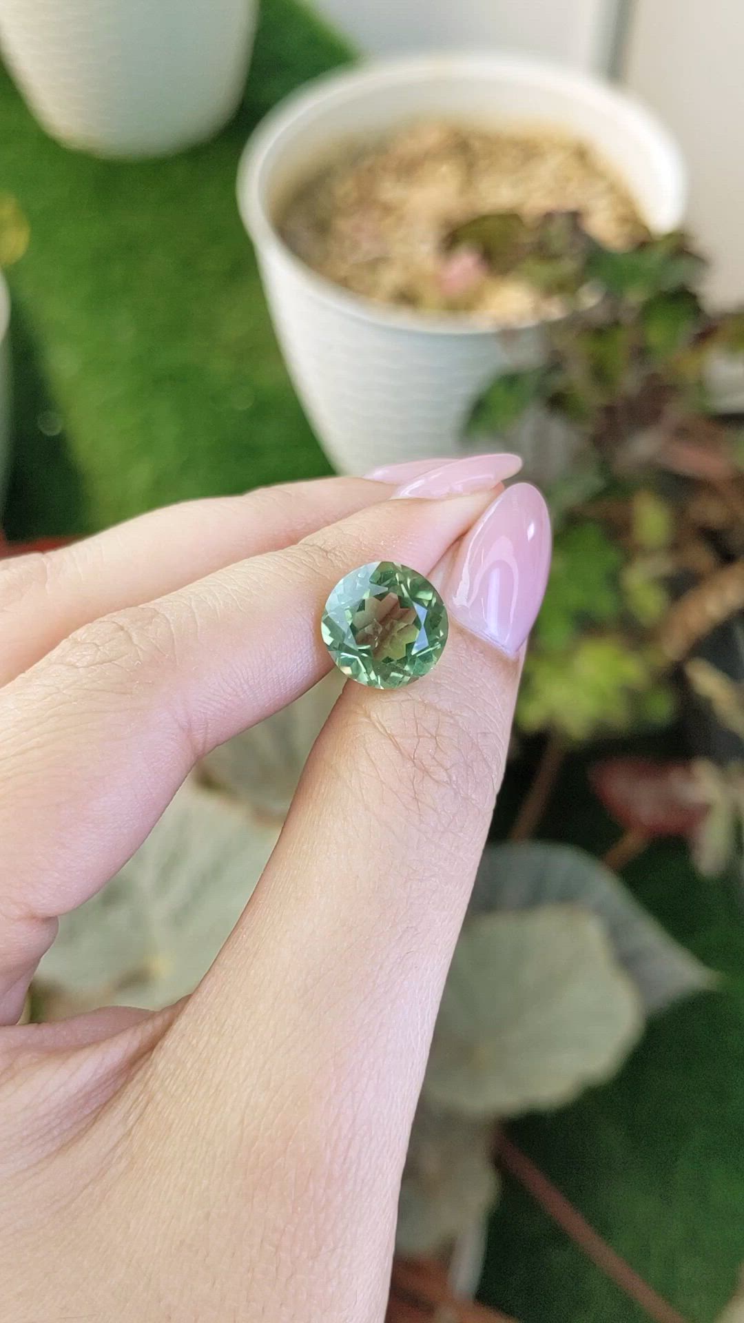 5.53 Ct. Green Prasiolite from Brazil Size Video