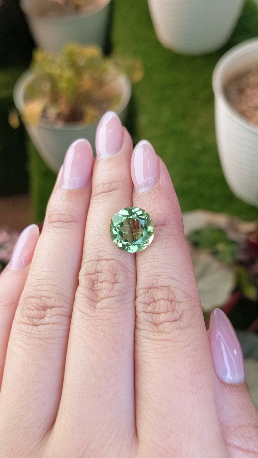 5.53 Ct. Green Prasiolite from Brazil Size Video