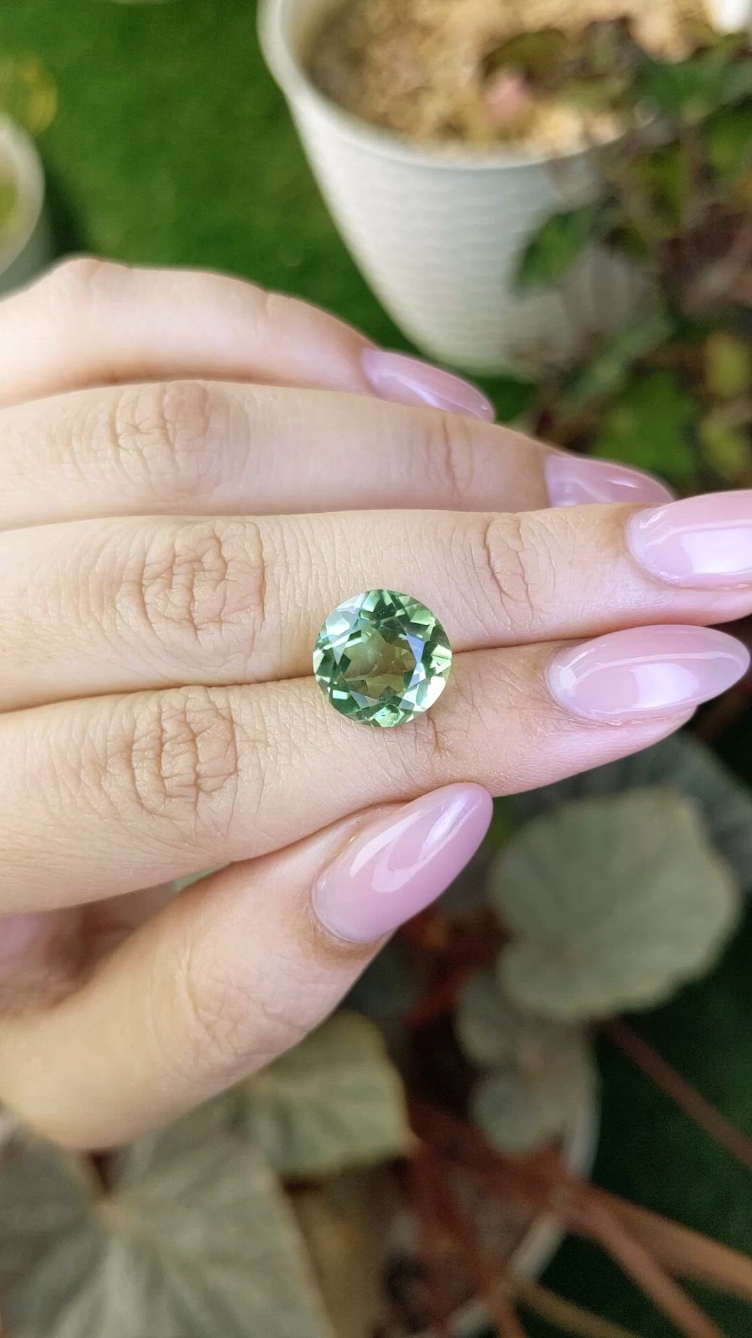5.53 Ct. Green Prasiolite from Brazil Size Video