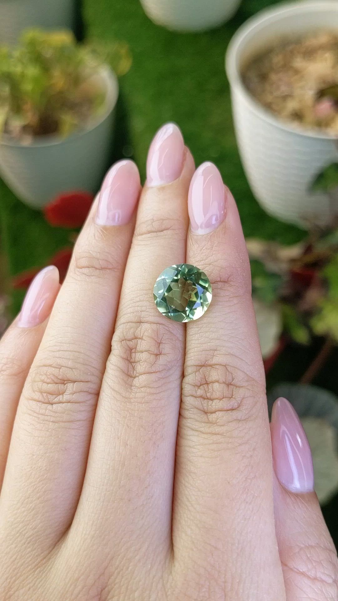 5.02 Ct. Green Prasiolite from Brazil Size Video