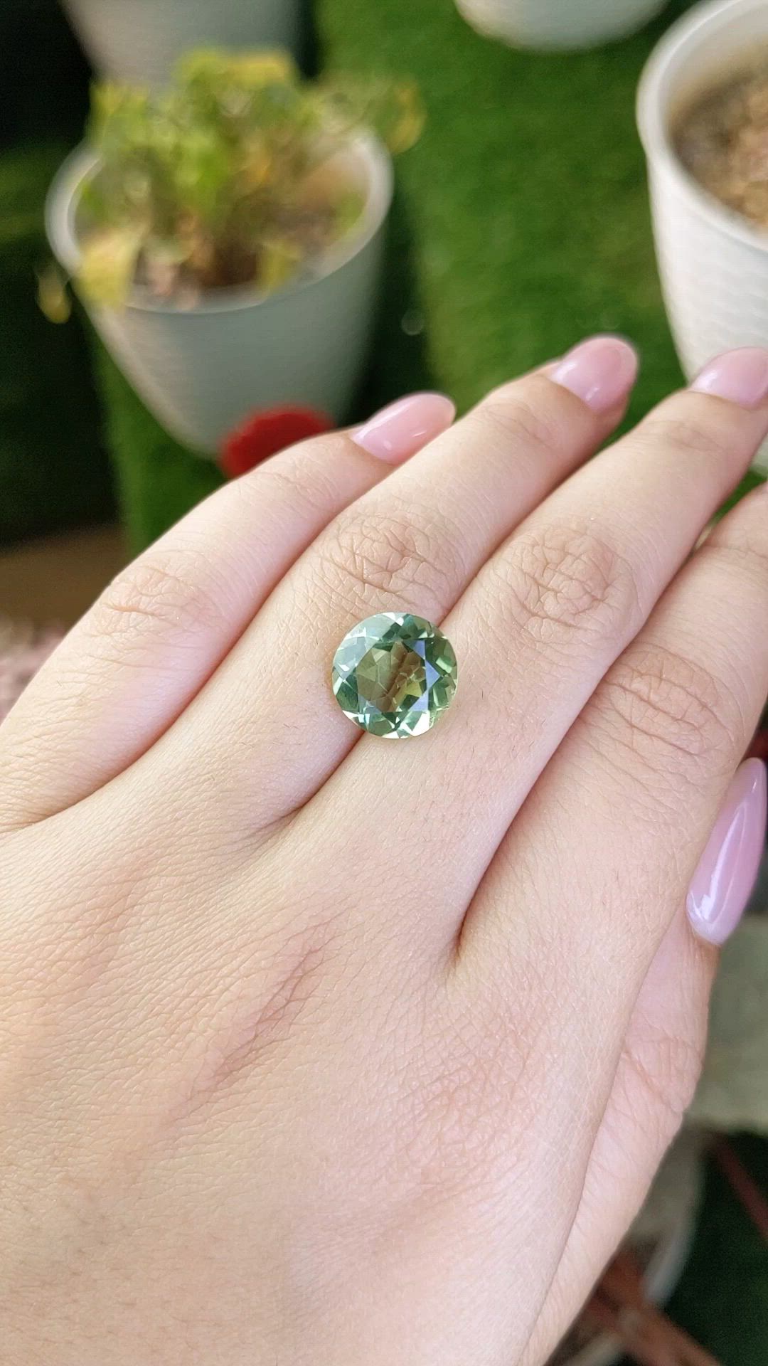 5.02 Ct. Green Prasiolite from Brazil Size Video