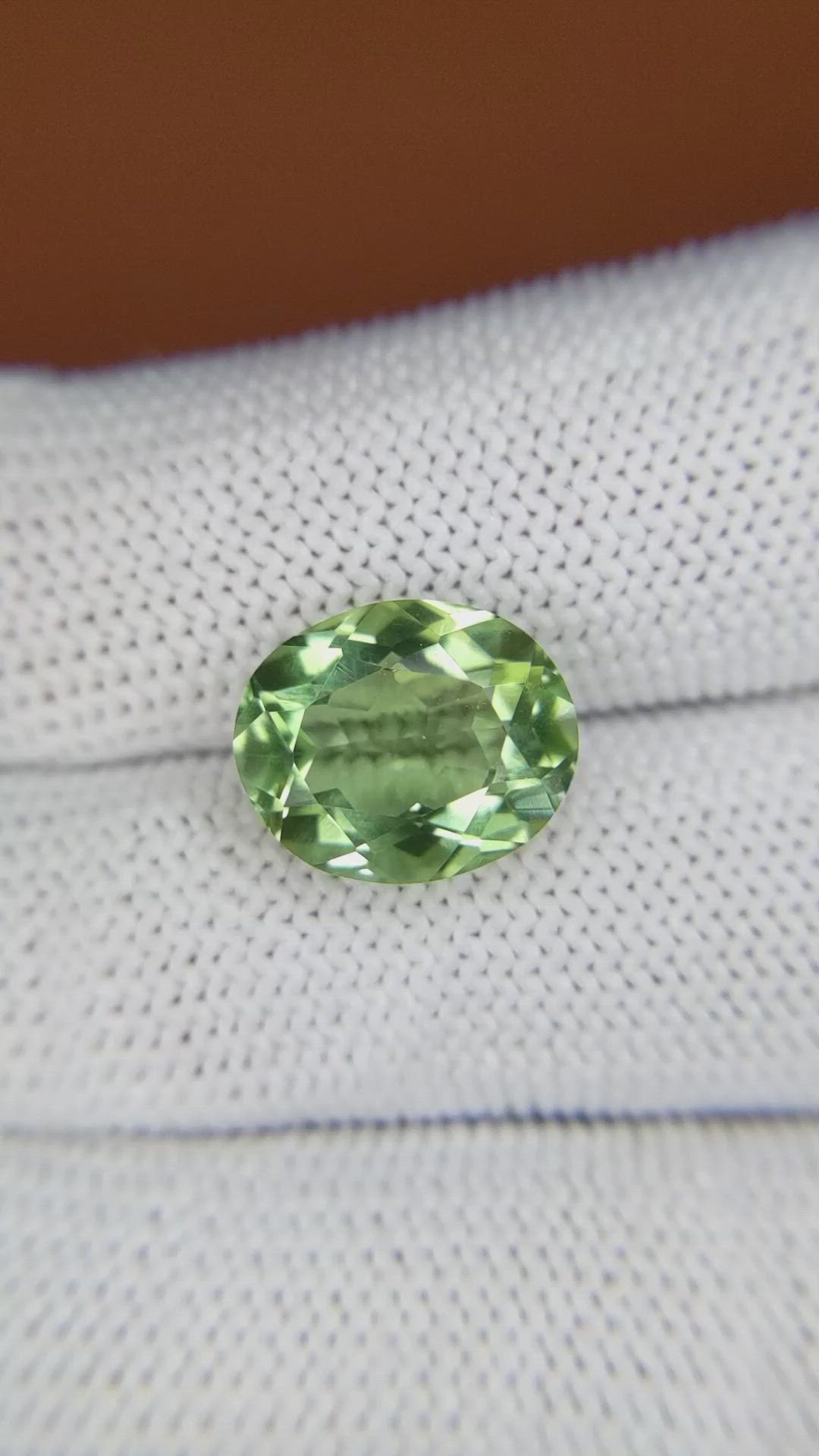 4.98 Ct. Green Prasiolite from Brazil Size Video