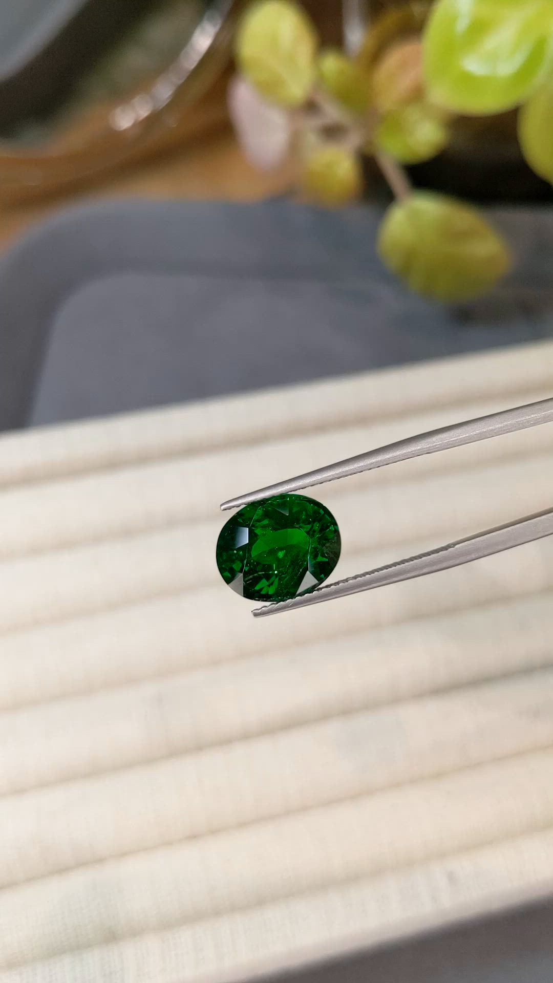 6.24 Ct. Tsavorite Garnet from Tanzania Size Video