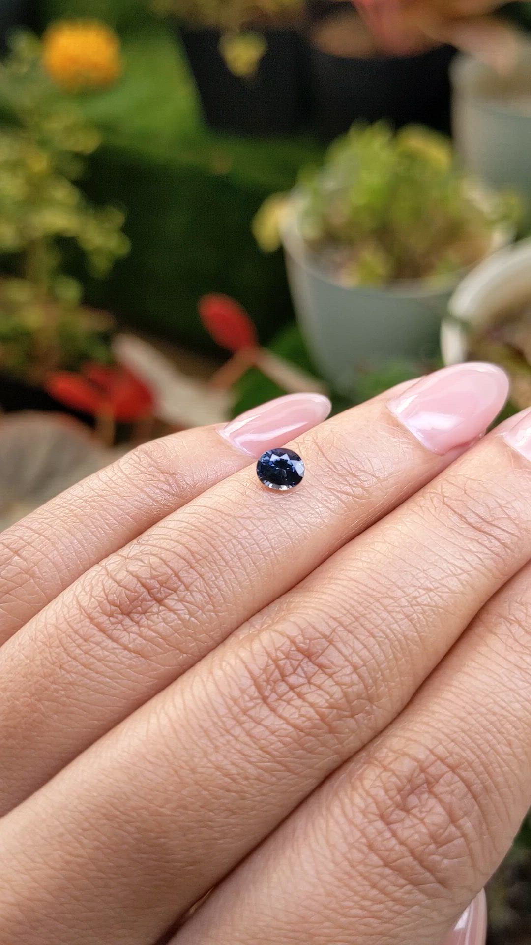 0.55 Ct. Blue Spinel from Ceylon (Sri Lanka) Size Video