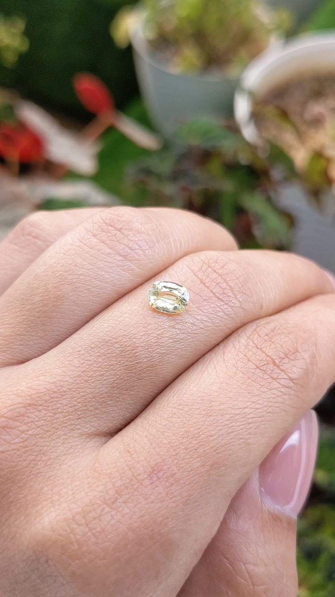 1.02 Ct. Yellow Zircon from Ceylon (Sri Lanka) Size Video