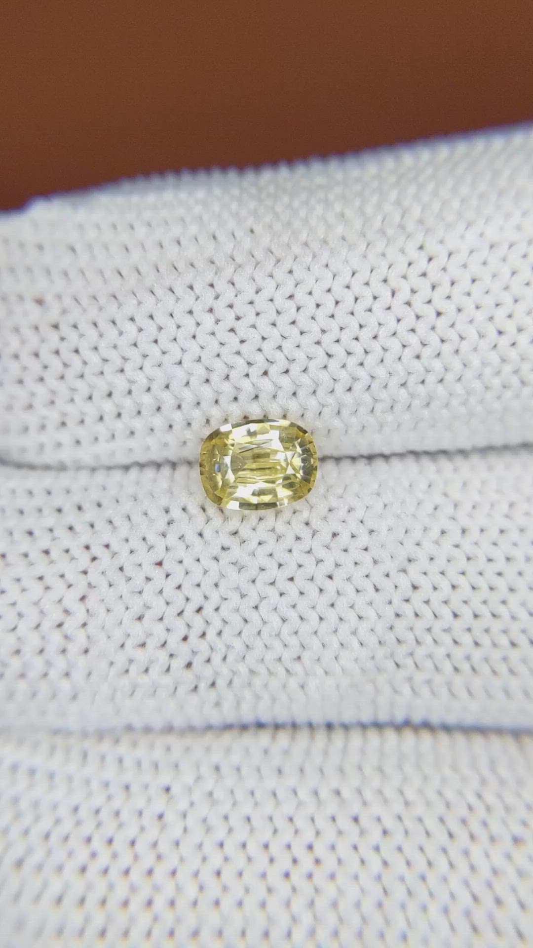 1.02 Ct. Yellow Zircon from Ceylon (Sri Lanka) Size Video