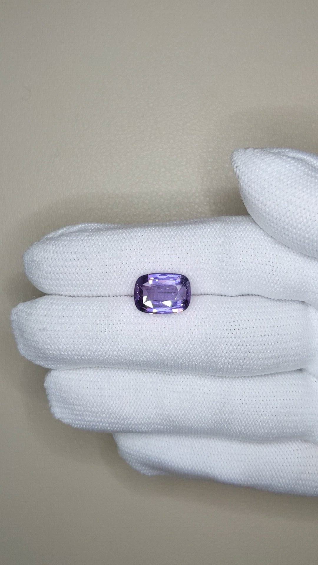 4.72 Ct. Violet Spinel from Burma (Myanmar) Size Video