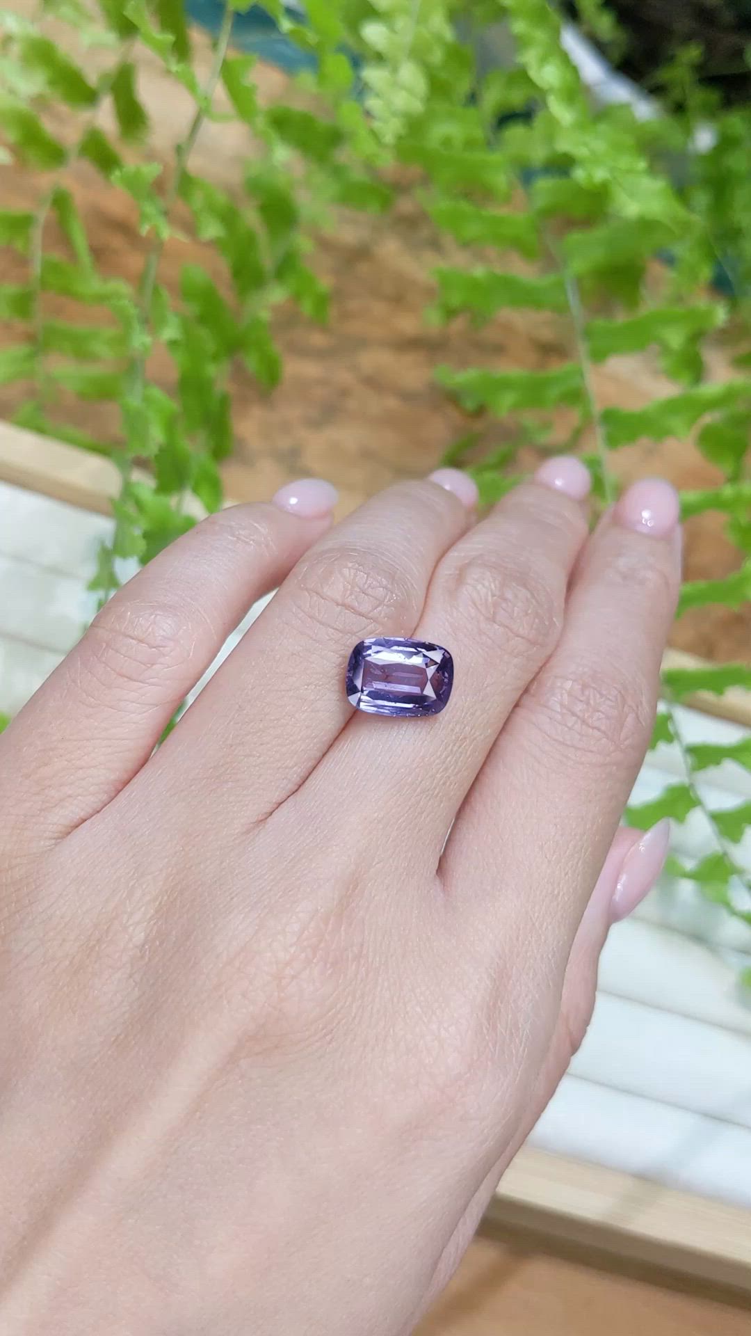 4.72 Ct. Violet Spinel from Burma (Myanmar) Size Video