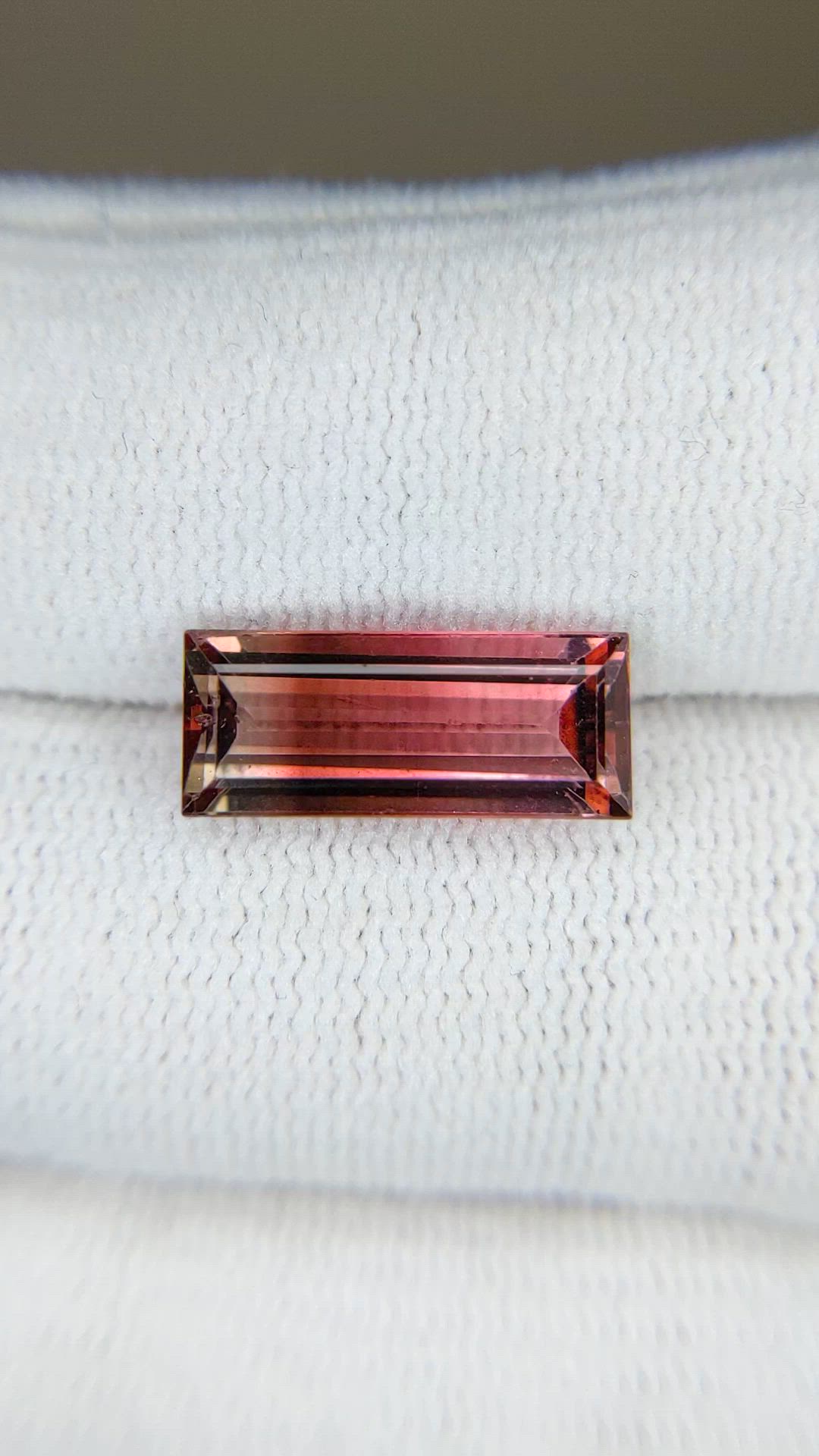 4.43 Ct. Bi Color Tourmaline from Mozambique Size Video