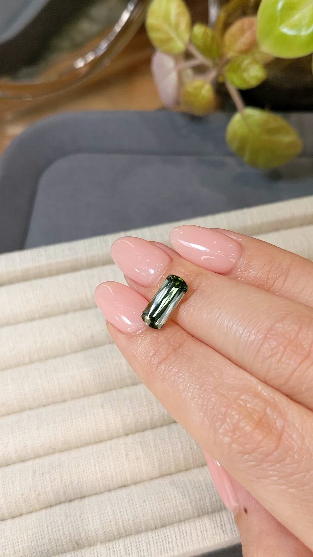 2.48 Ct. Green Tourmaline from Mozambique Size Video