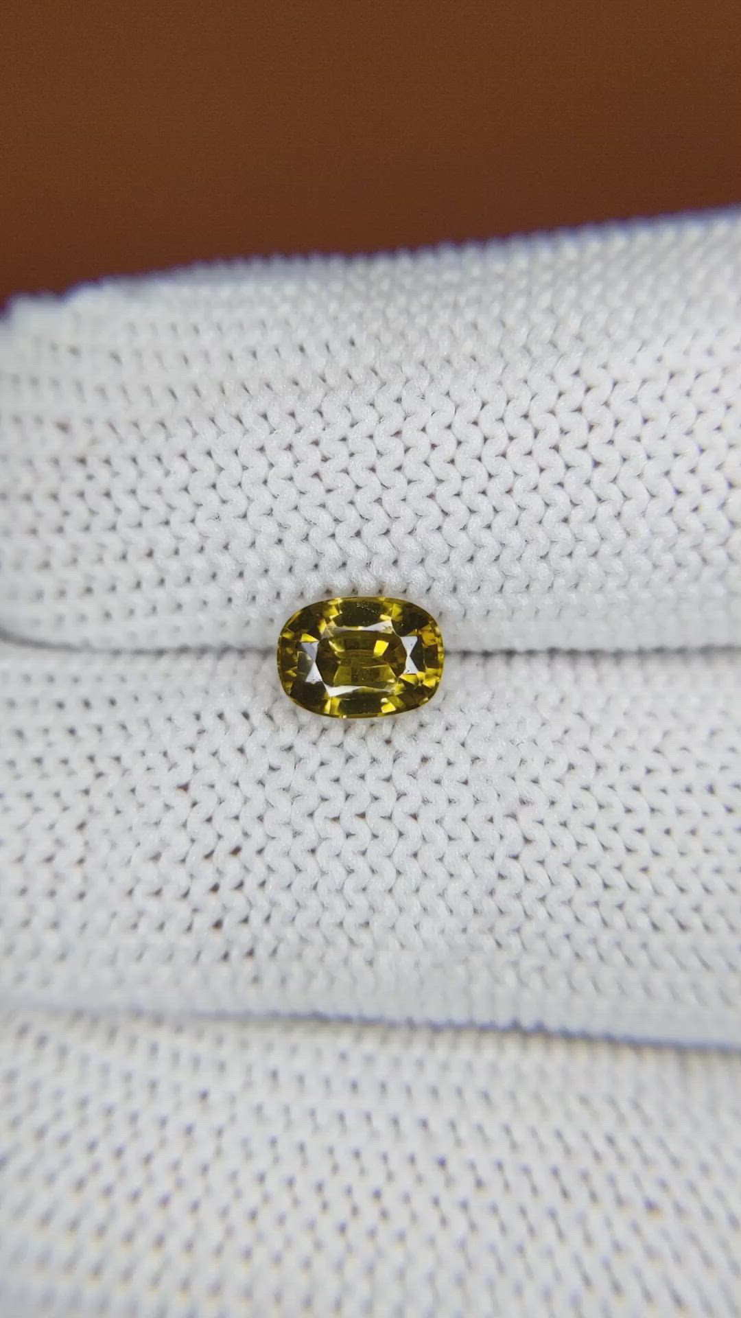1.14 Ct. Brownish Yellow Zircon from Ceylon (Sri Lanka) Size Video