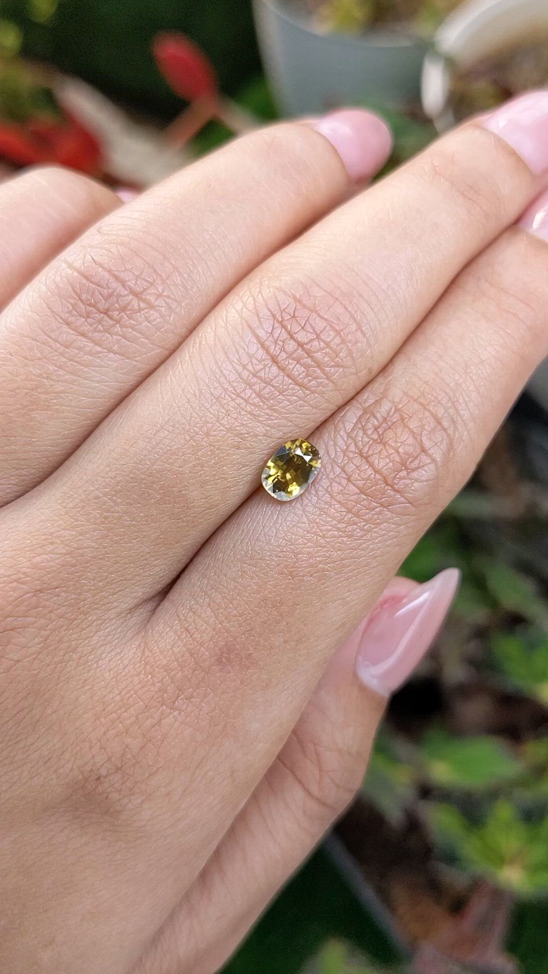 1.14 Ct. Brownish Yellow Zircon from Ceylon (Sri Lanka) Size Video