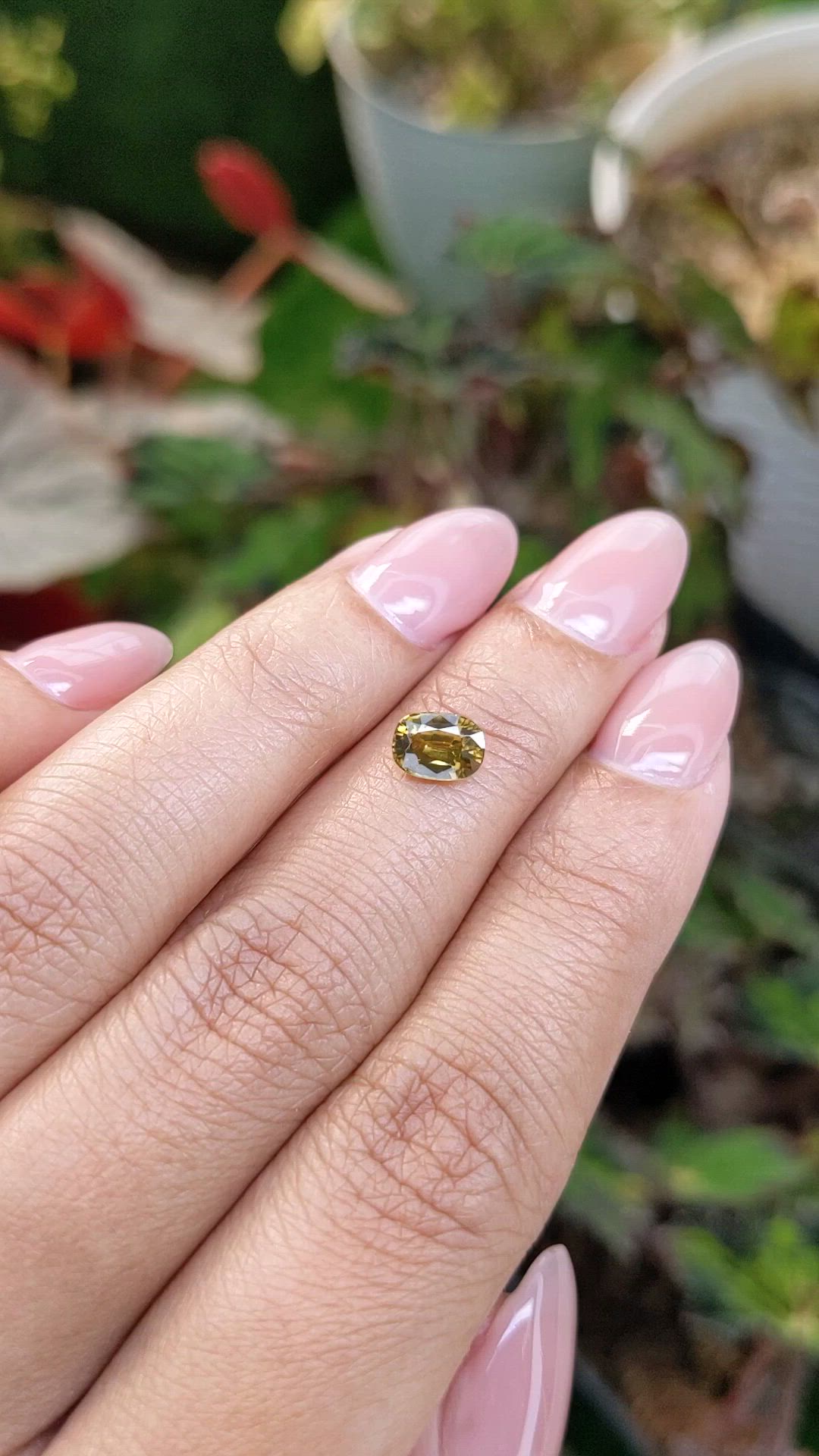 1.14 Ct. Brownish Yellow Zircon from Ceylon (Sri Lanka) Size Video