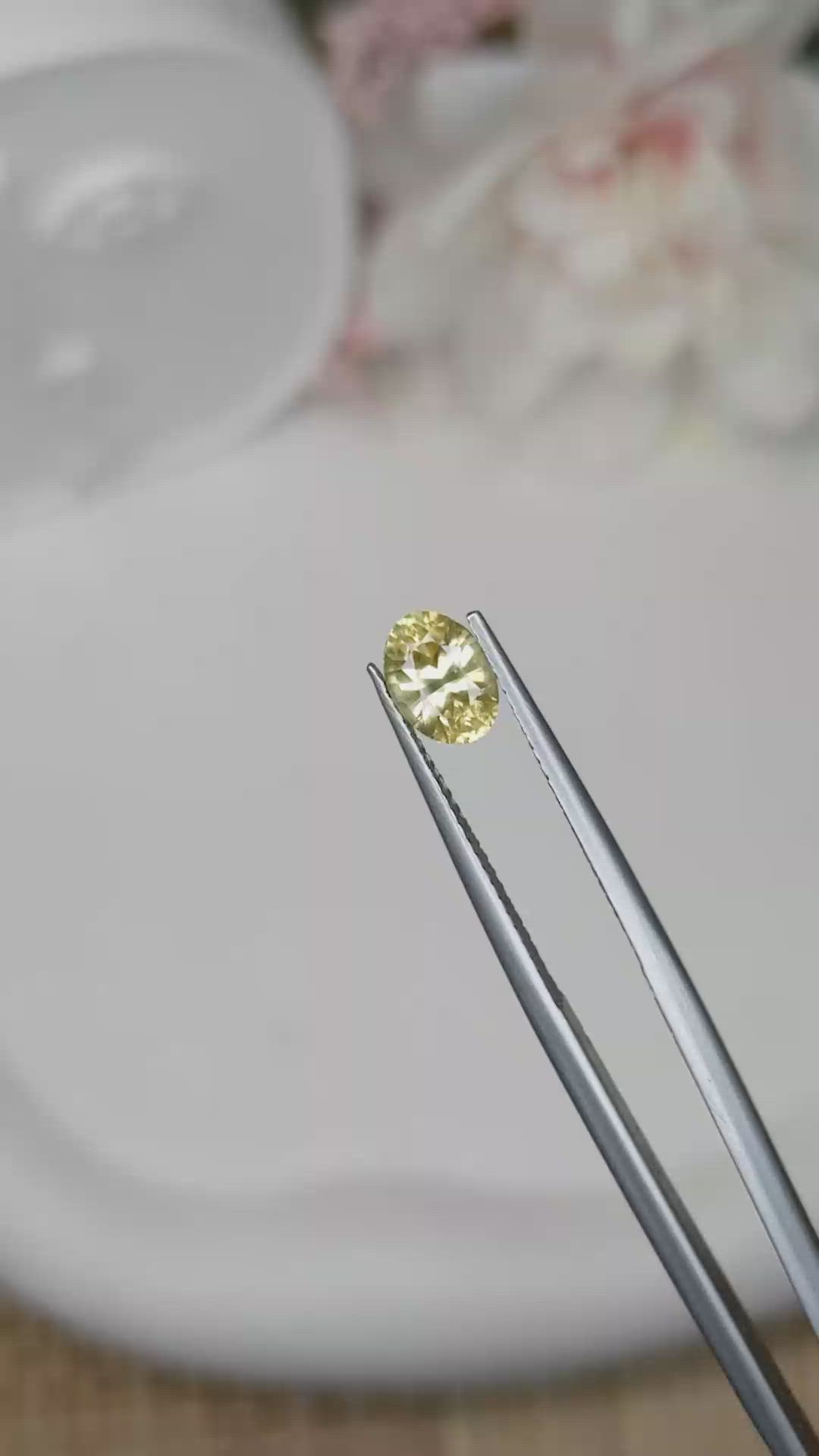 1.53 Ct. Yellow Zircon from Ceylon (Sri Lanka) Size Video
