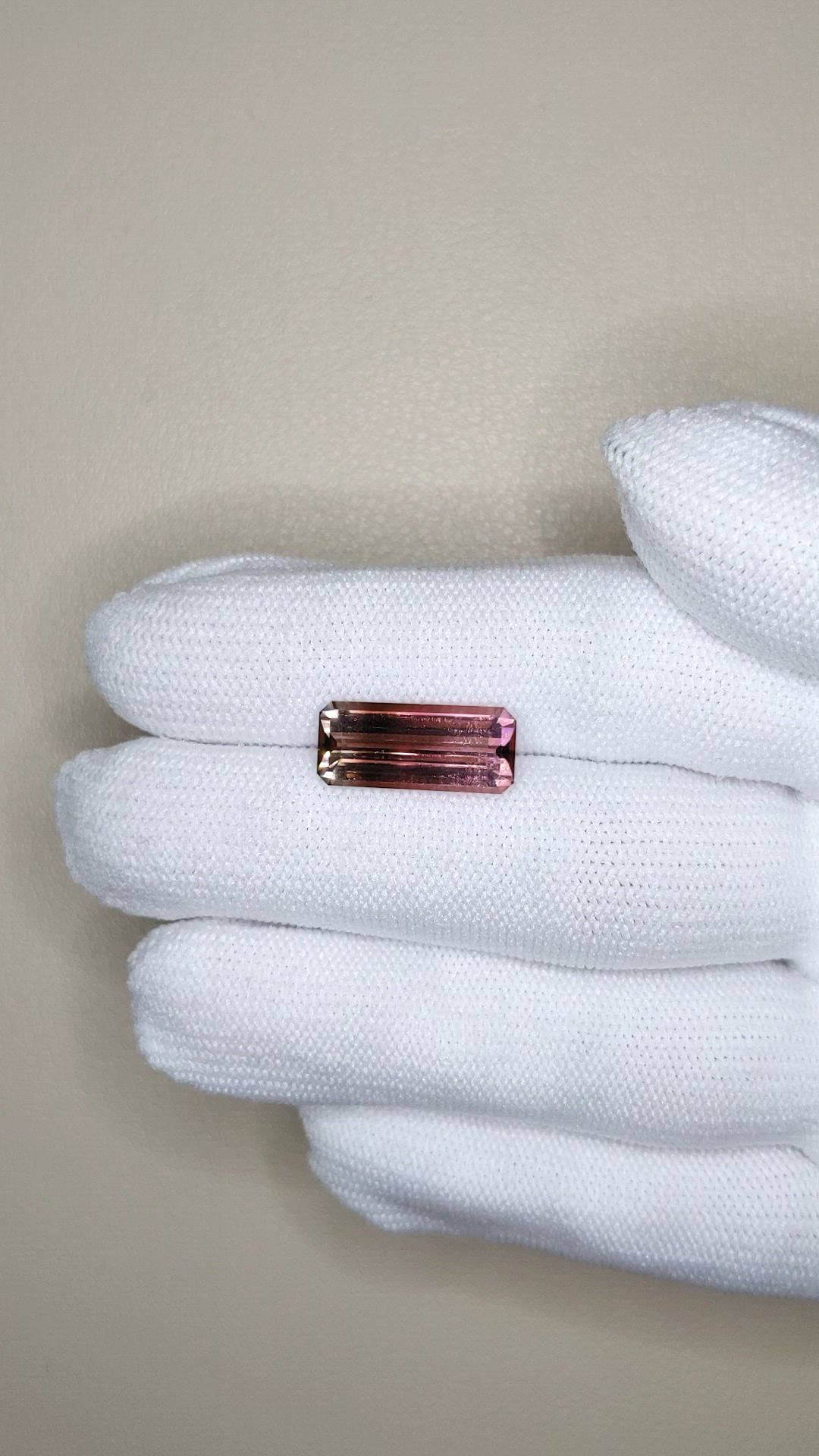 5.03 Ct. Brownish Pink Tourmaline from Mozambique Size Video