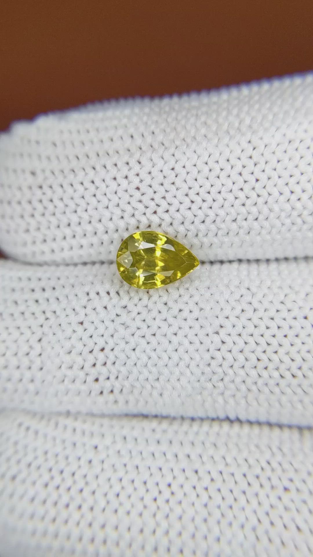1.62 Ct. Yellow Zircon from Ceylon (Sri Lanka) Size Video